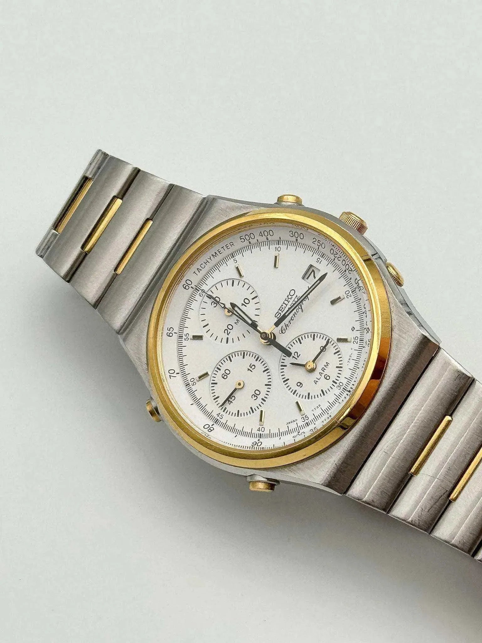 Seiko - Chronograph Alarm Gold & Steel - 1991 - Atelier Victor - Vintage Shop