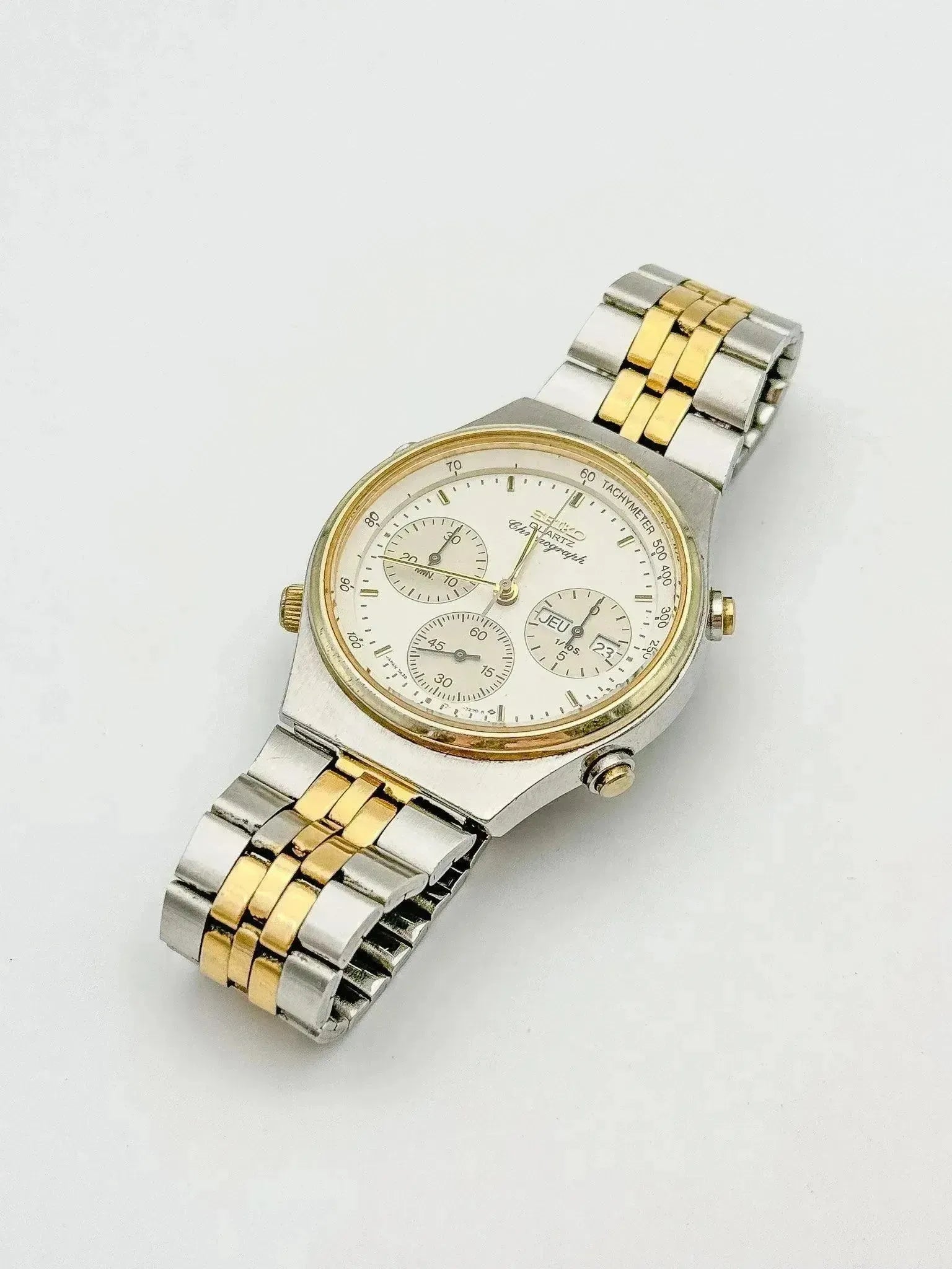 Seiko - Chronograph Daydate Royal Acier Or - 1987 - Atelier Victor - Vintage Shop