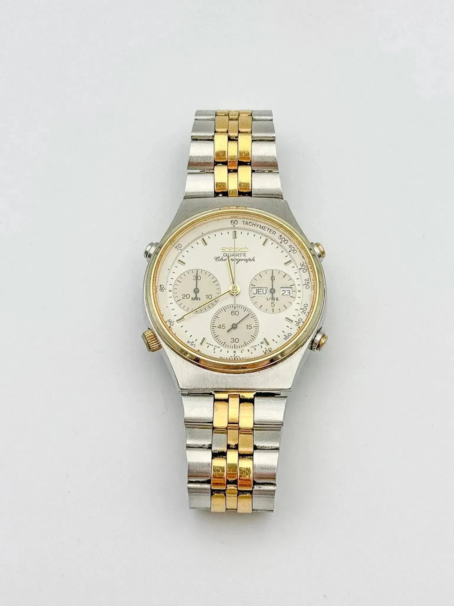 Seiko - Chronograph Daydate Royal Acier Or - 1987 - Atelier Victor - Vintage Shop