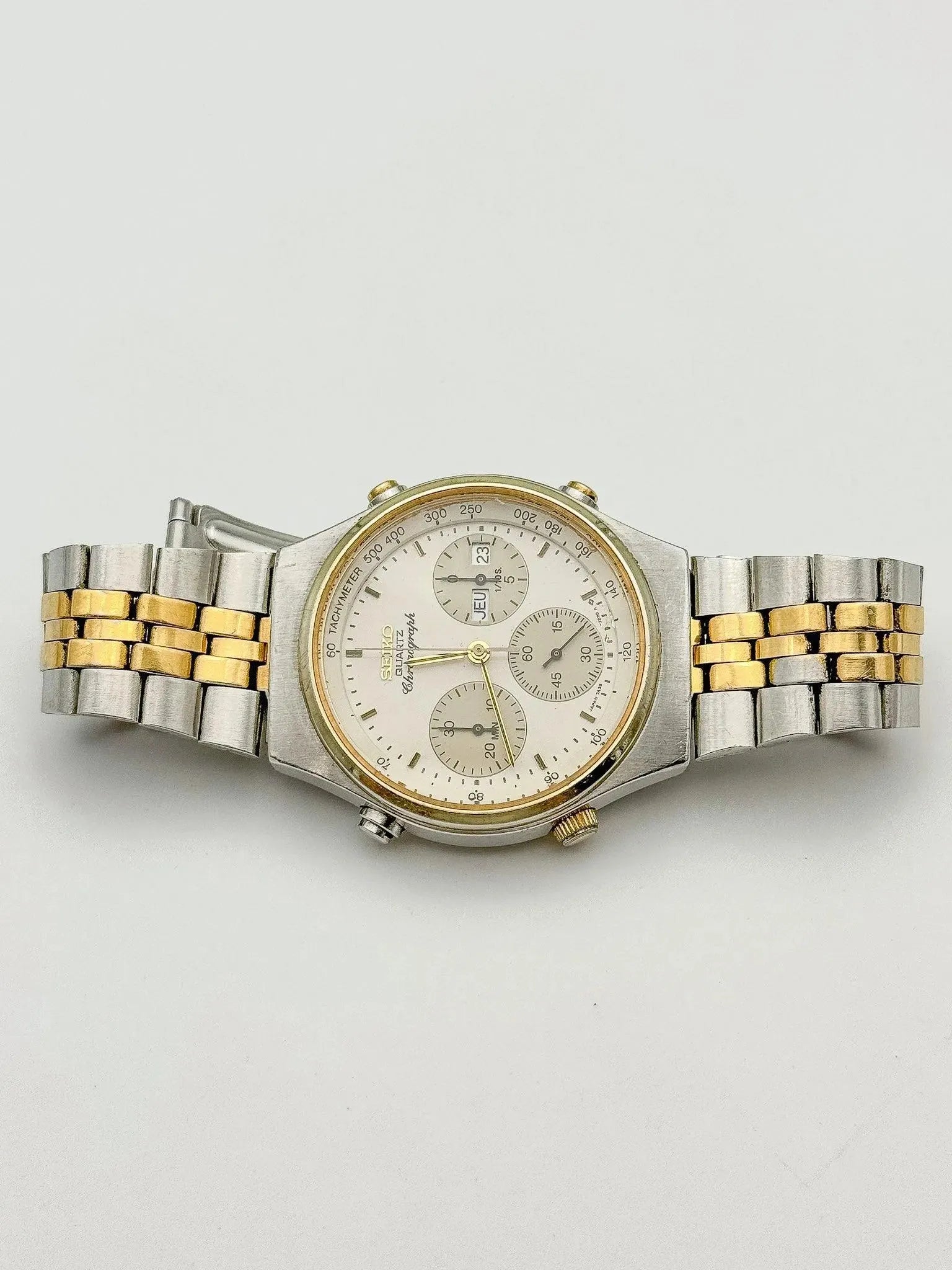 Seiko - Chronograph Daydate Royal Acier Or - 1987 - Atelier Victor - Vintage Shop