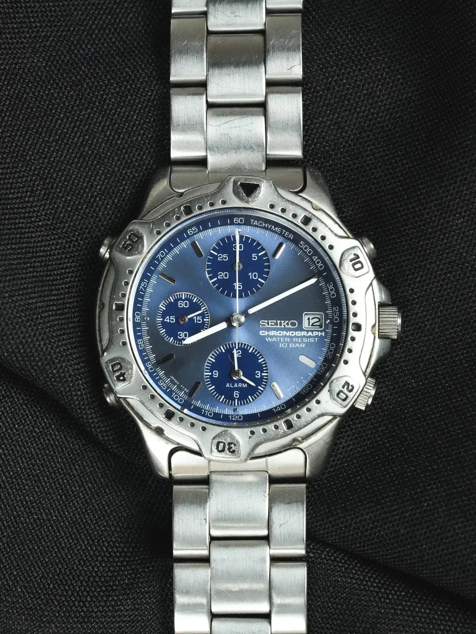 Seiko - Chronographe Alarme Bleu acier - 1993 - Atelier Victor