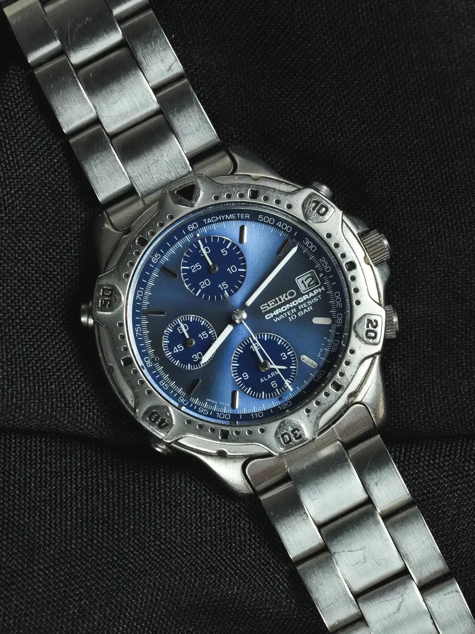 Seiko - Chronographe Alarme Bleu acier - 1993 - Atelier Victor
