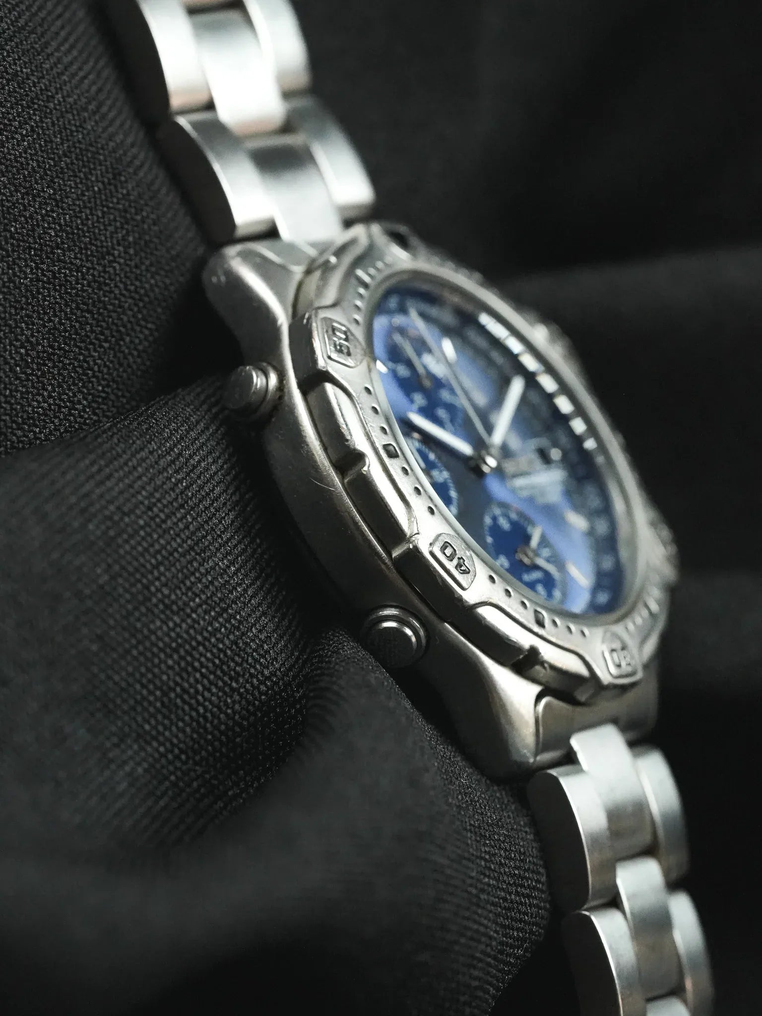 Seiko - Chronographe Alarme Bleu acier - 1993 - Atelier Victor - Vintage Shop