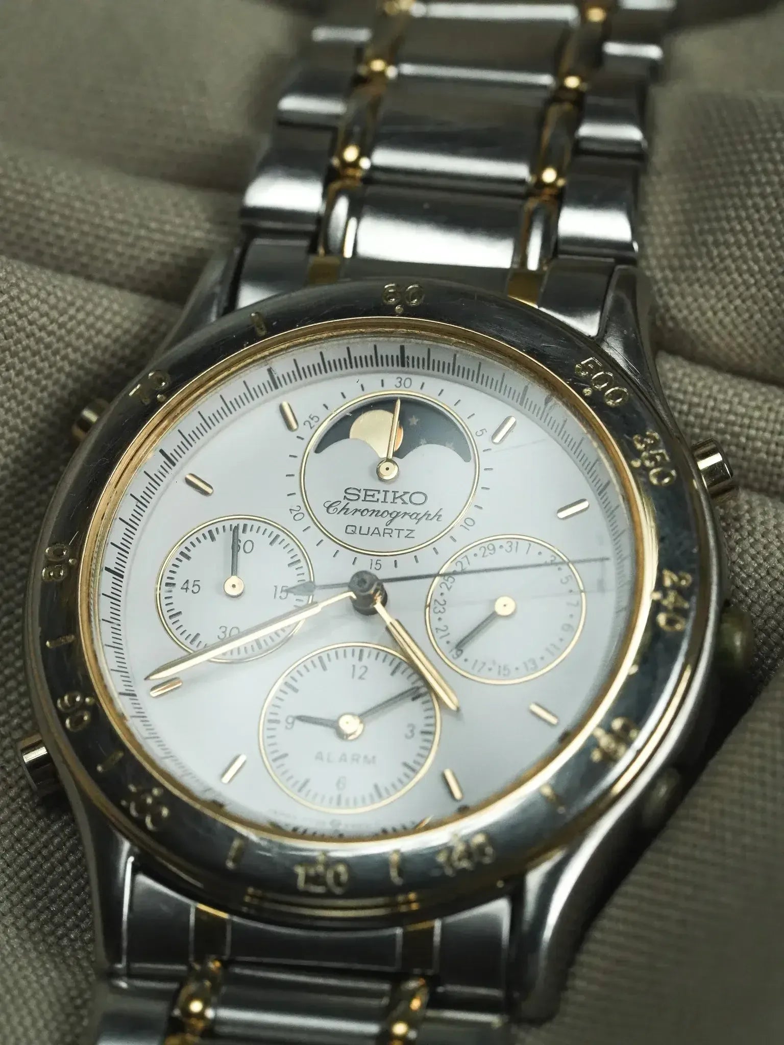 Seiko - Chronographe Bicolore Phase de lune Chronographe - 1989 - Atelier Victor