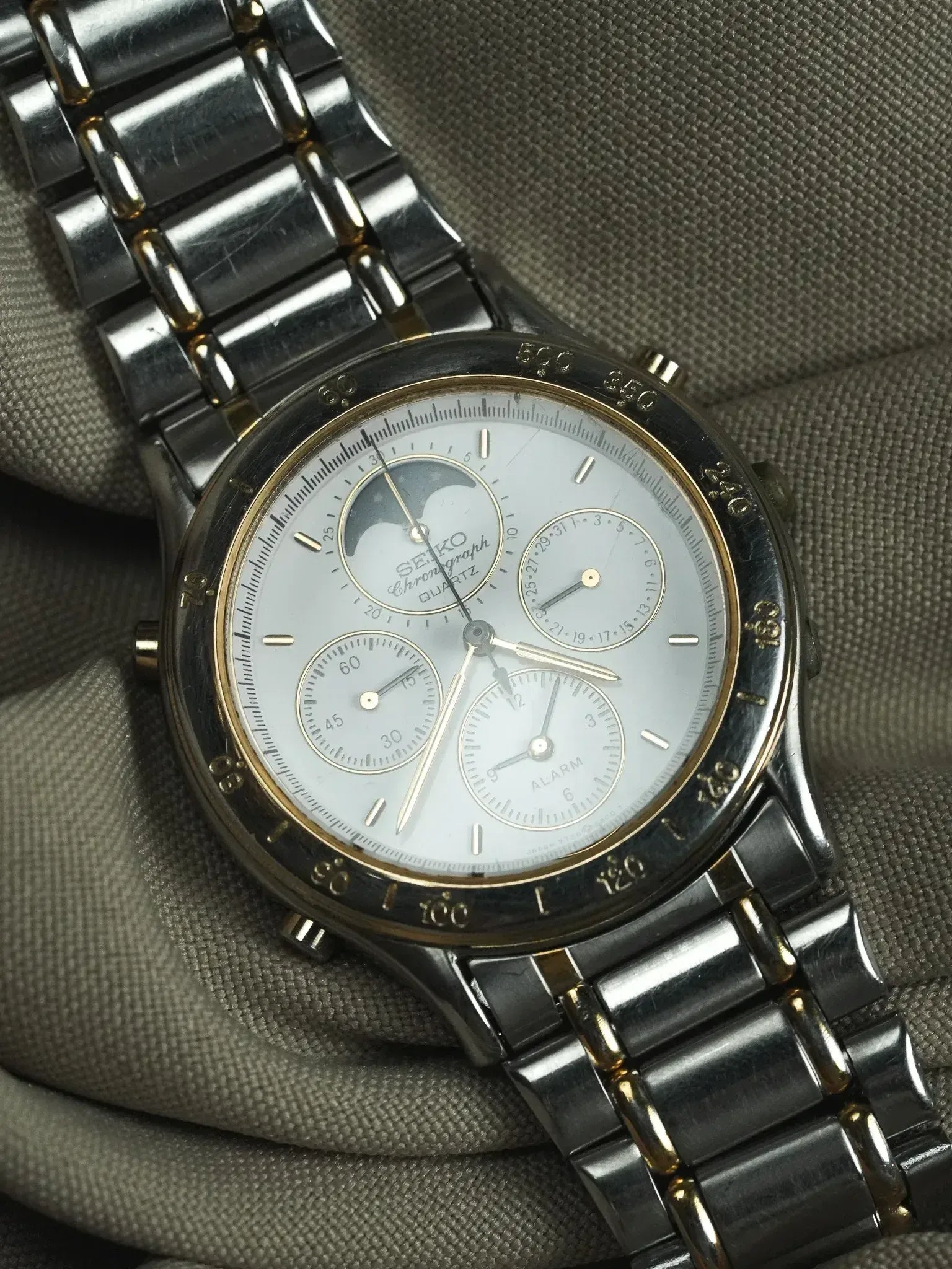 Seiko - Chronographe Bicolore Phase de lune Chronographe - 1989 - Atelier Victor