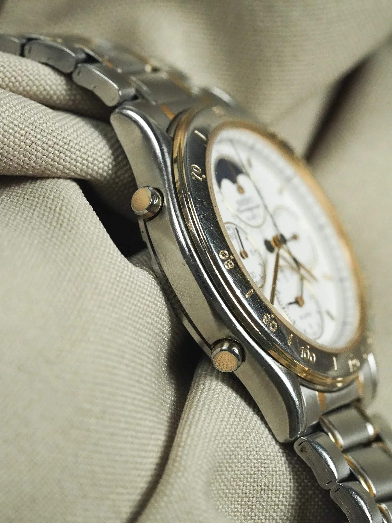 Seiko - Chronographe Bicolore Phase de lune Chronographe - 1989 - Atelier Victor - Vintage Shop