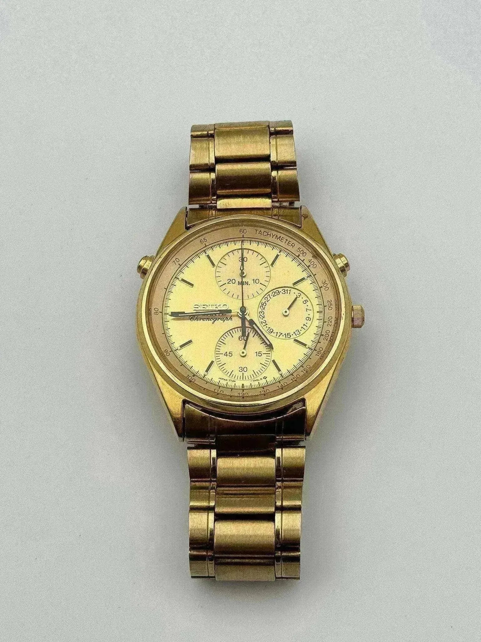 Seiko - Chronographe Calendrier Or Bracelet Seiko - 1989 - Atelier Victor