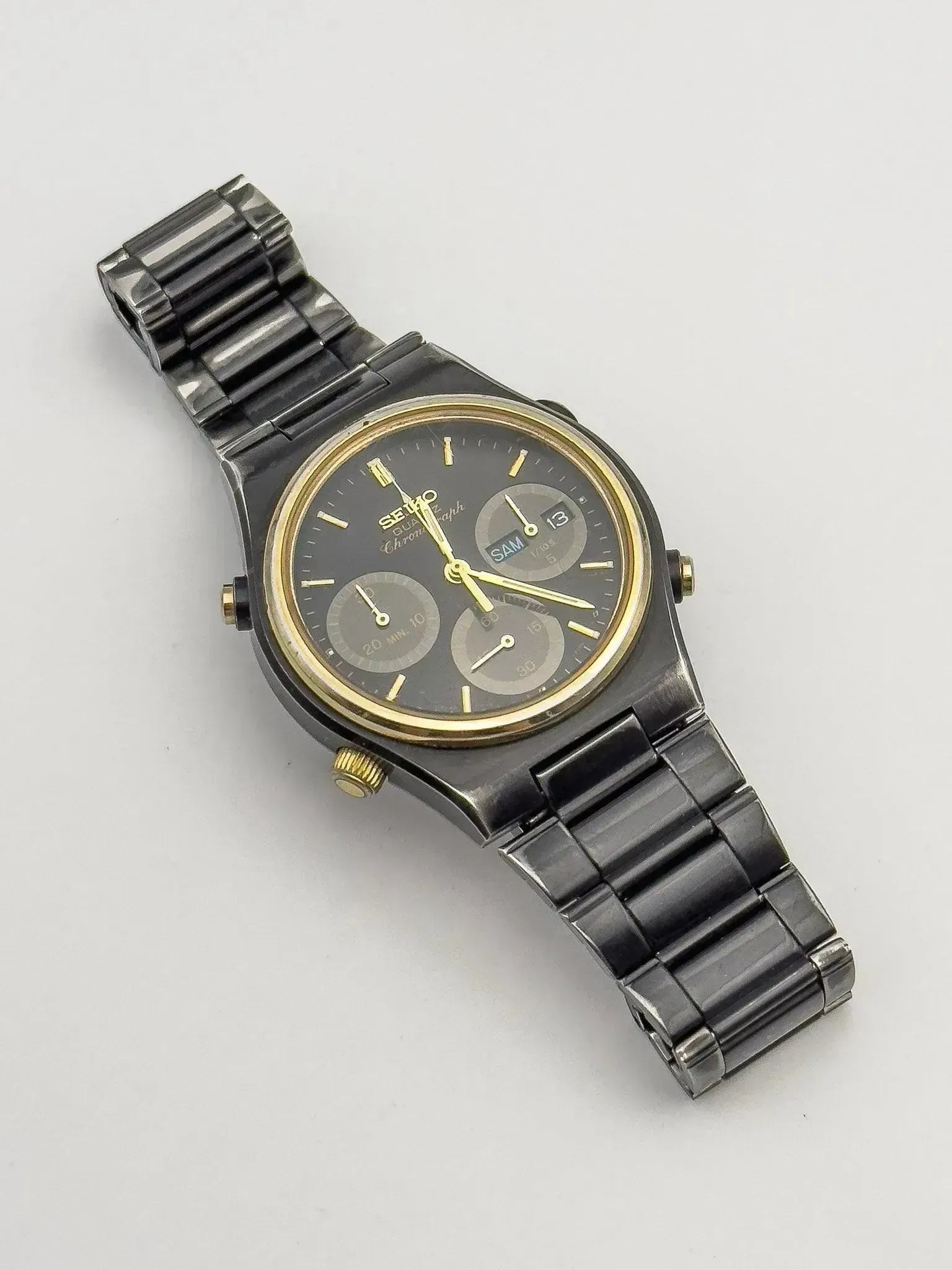 Seiko - Chronographe Noir DayDate - 1984 - Atelier Victor