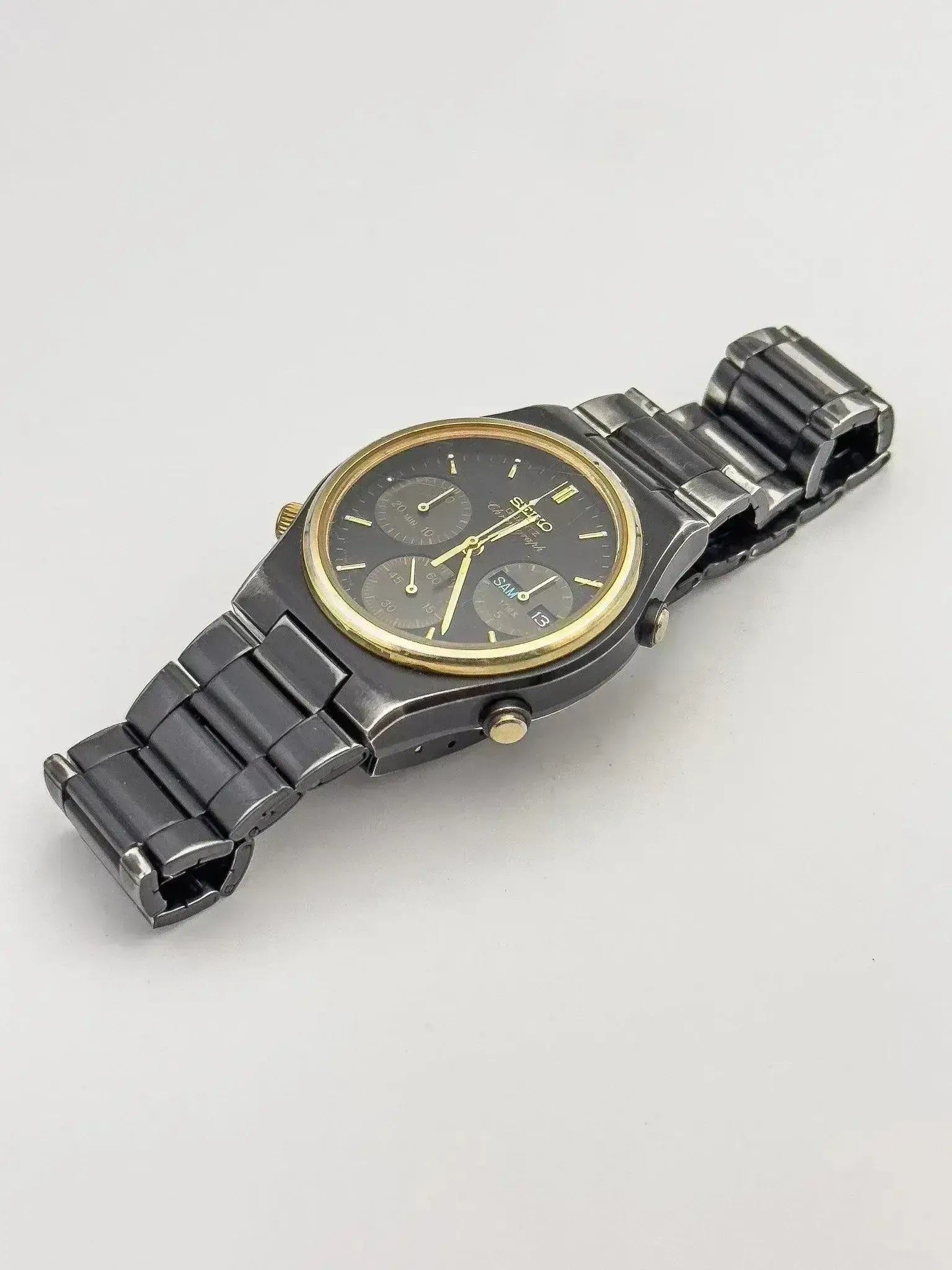 Seiko - Chronographe Noir DayDate - 1984 - Atelier Victor