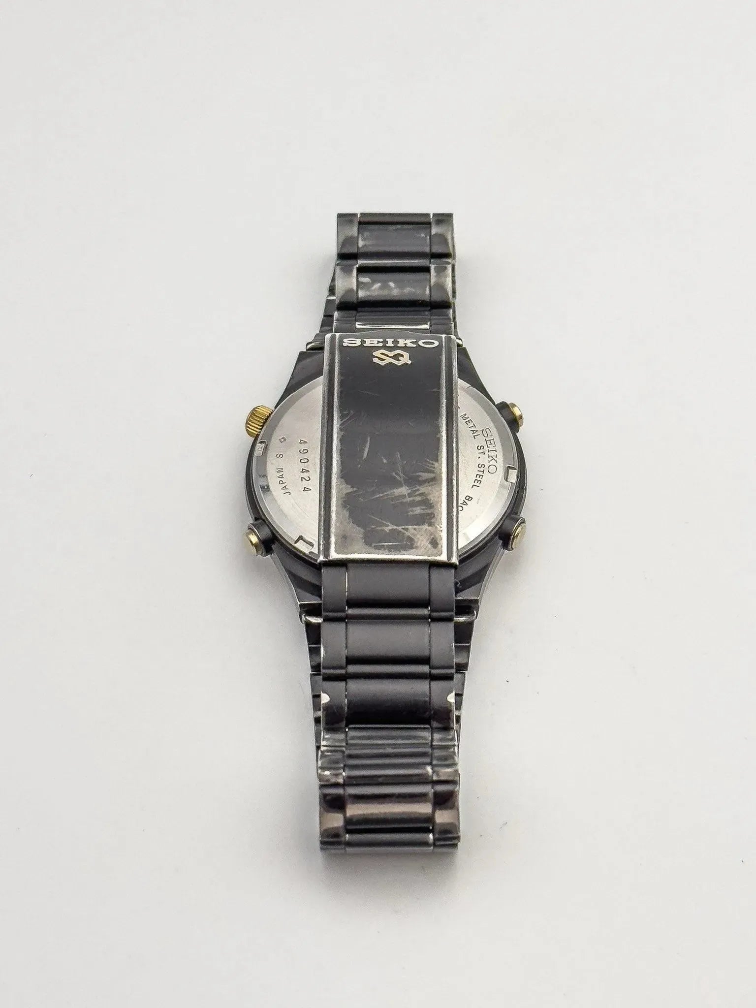 Seiko - Chronographe Noir DayDate - 1984 - Atelier Victor - Vintage Shop