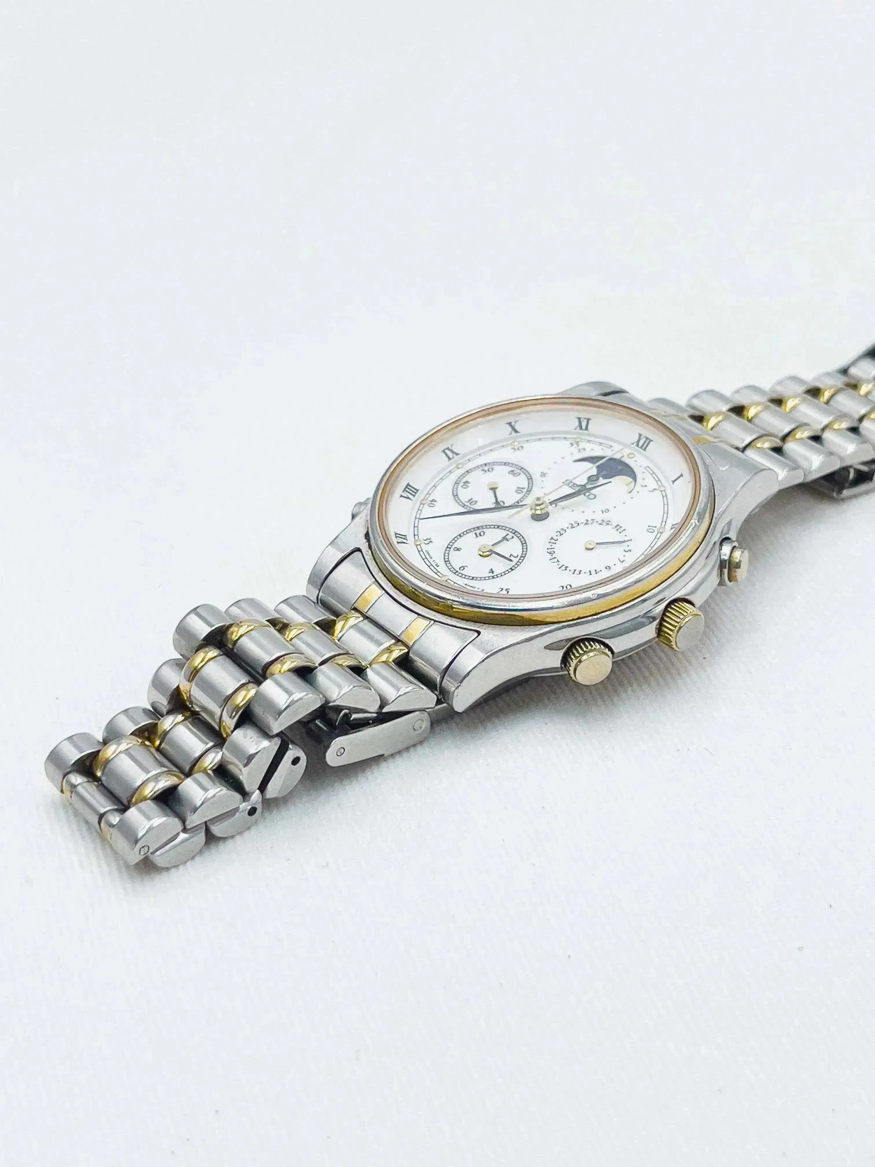 Seiko - Chronographe Phase de lune Acier Gold - 1990 - Atelier Victor