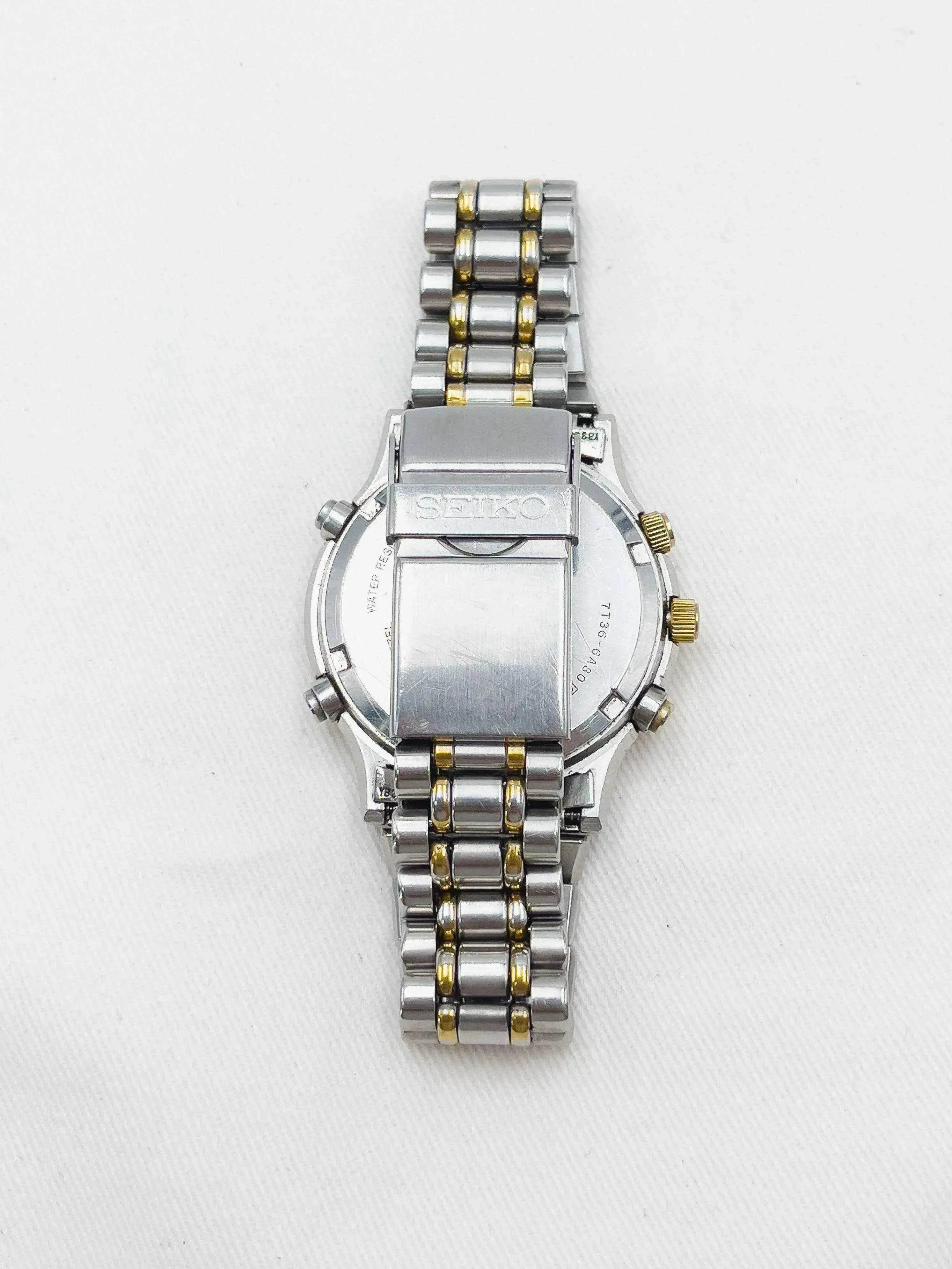 Seiko - Chronographe Phase de lune Acier Gold - 1990 - Atelier Victor