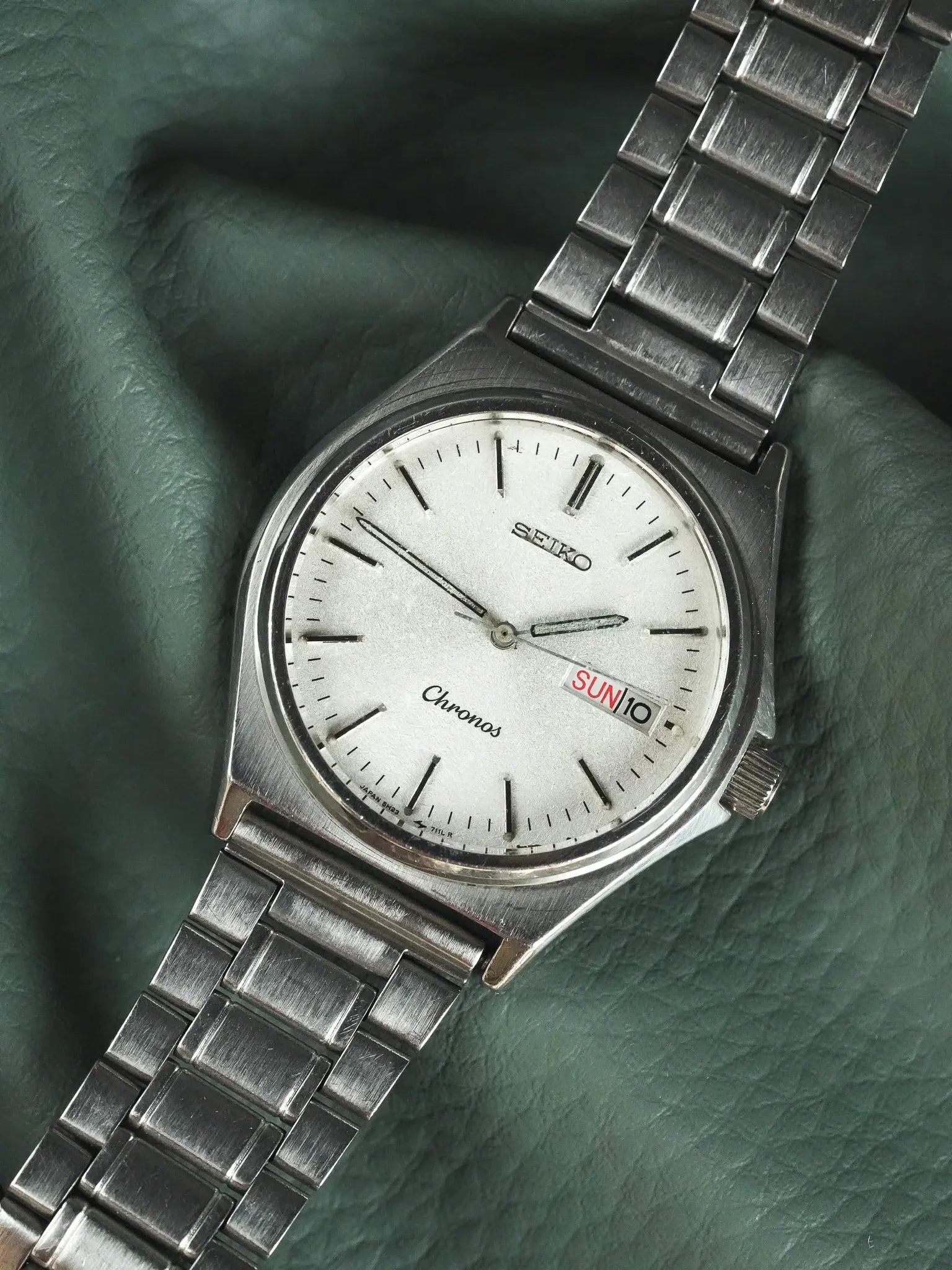 Seiko - Chronos Daydate Kanji Cadran neige acier - 1988 - Atelier Victor