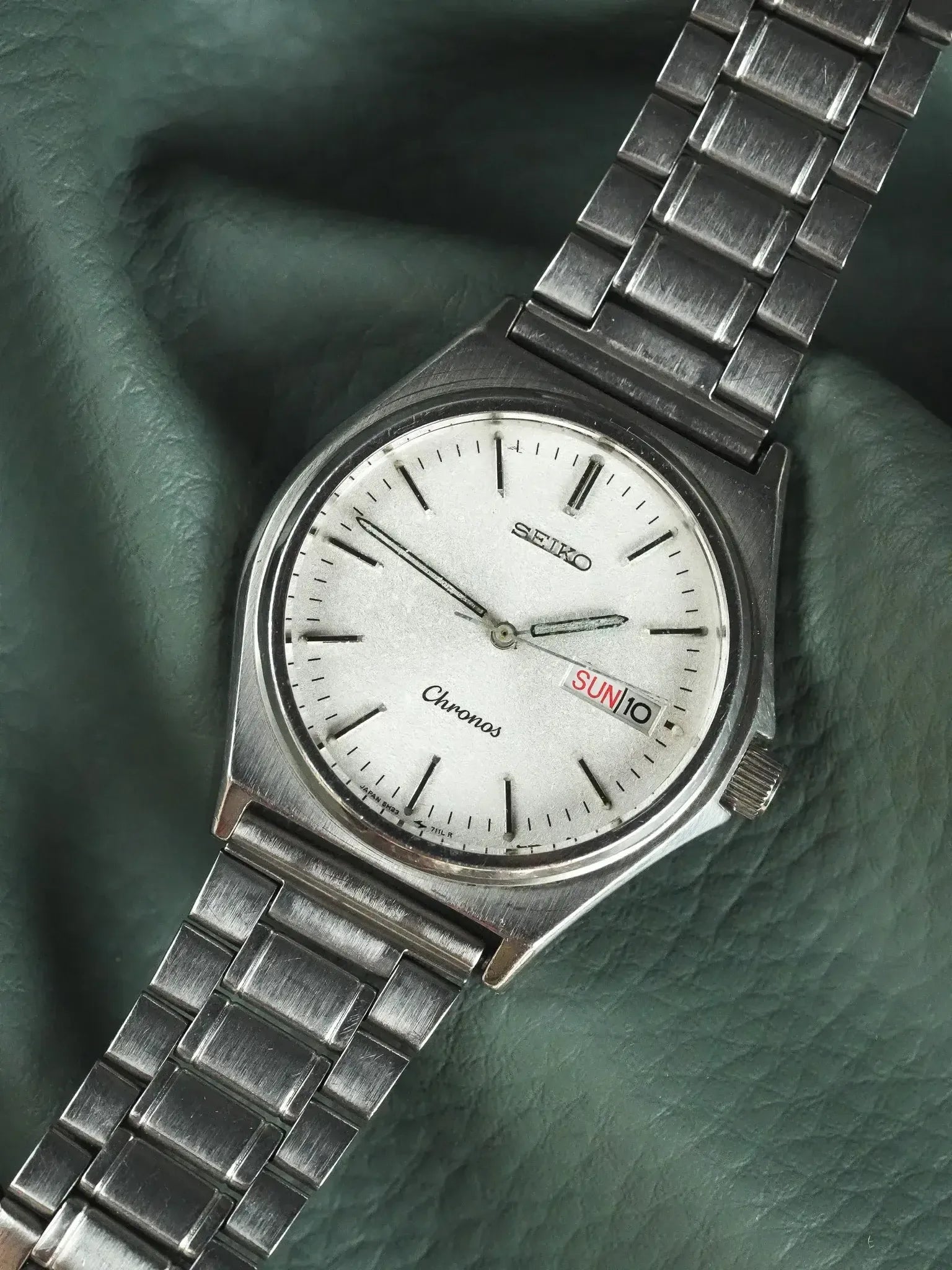 Seiko - Chronos Daydate Kanji Cadran neige acier - 1988 - Atelier Victor