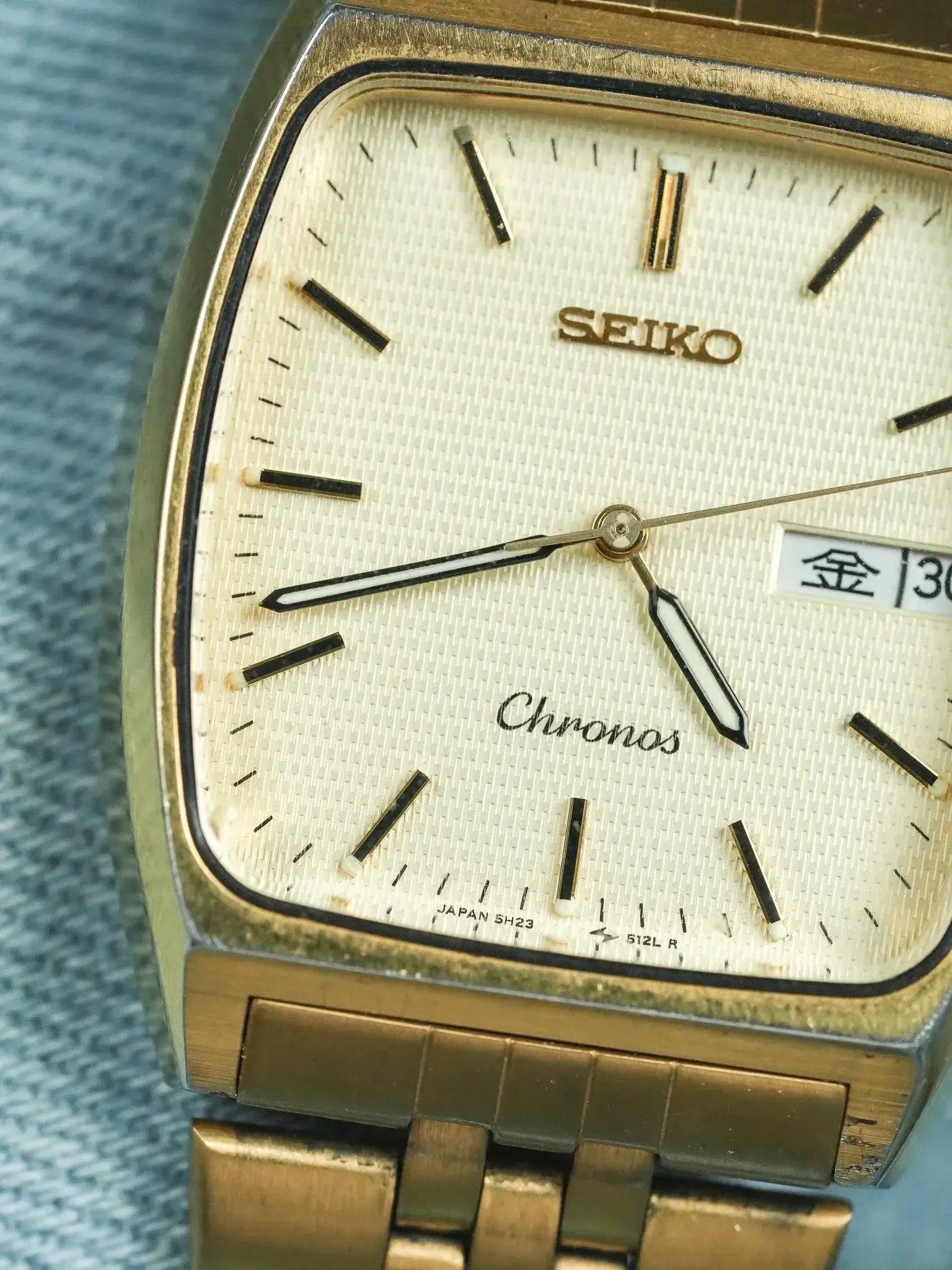 Seiko - Chronos or écaille daydate kanji - 1990 - Atelier Victor