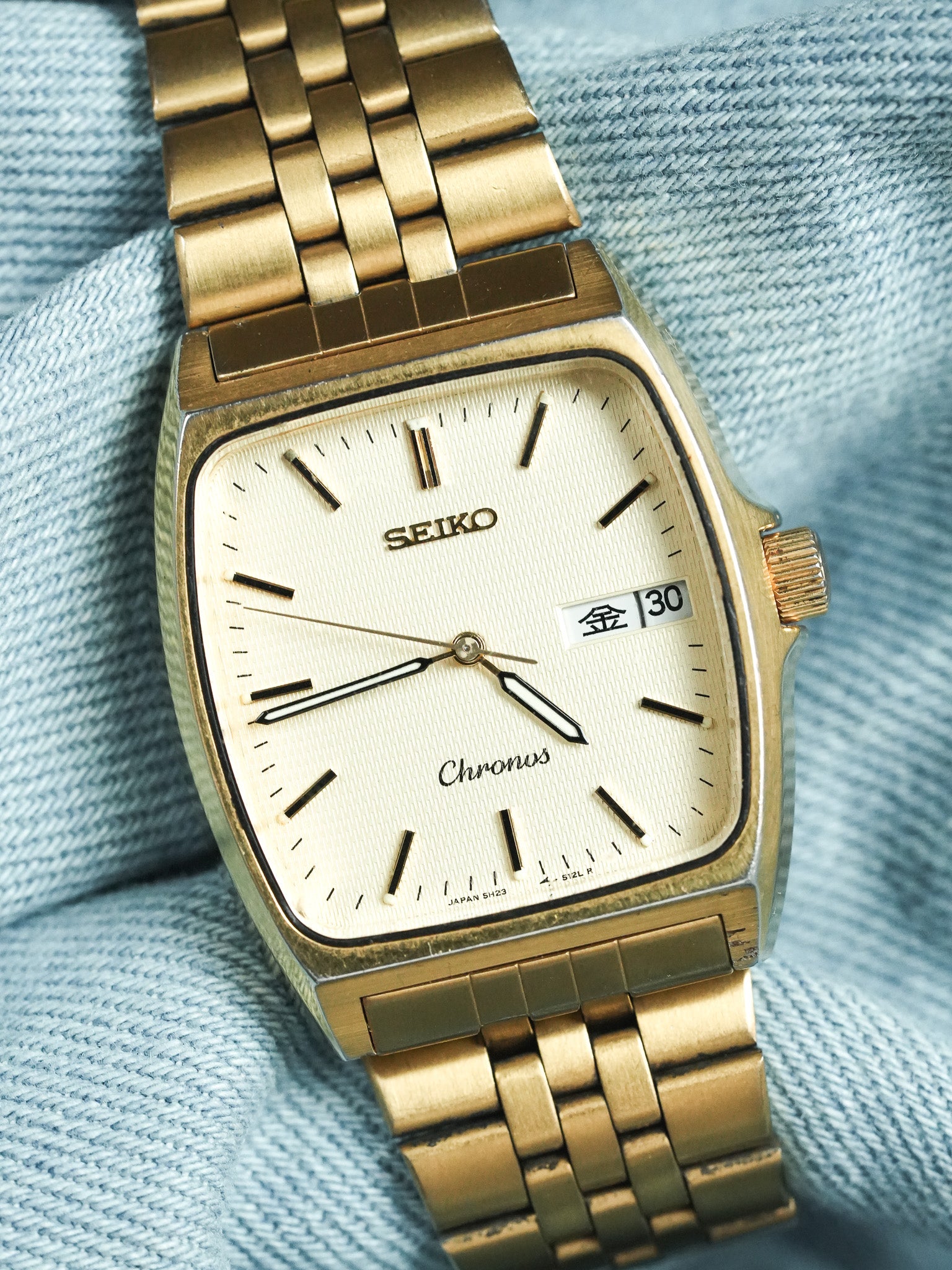 Seiko - Chronos or écaille daydate kanji - 1990 - Atelier Victor - Vintage Shop