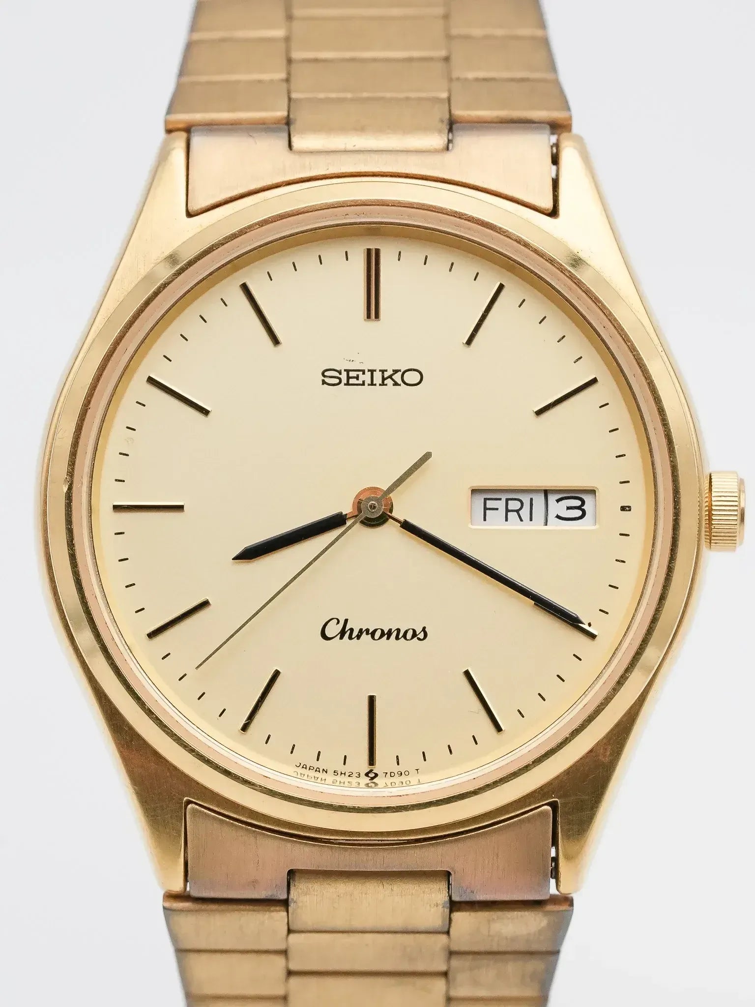 Seiko - Chronos plaqué or date japonais - 1982 - Atelier Victor