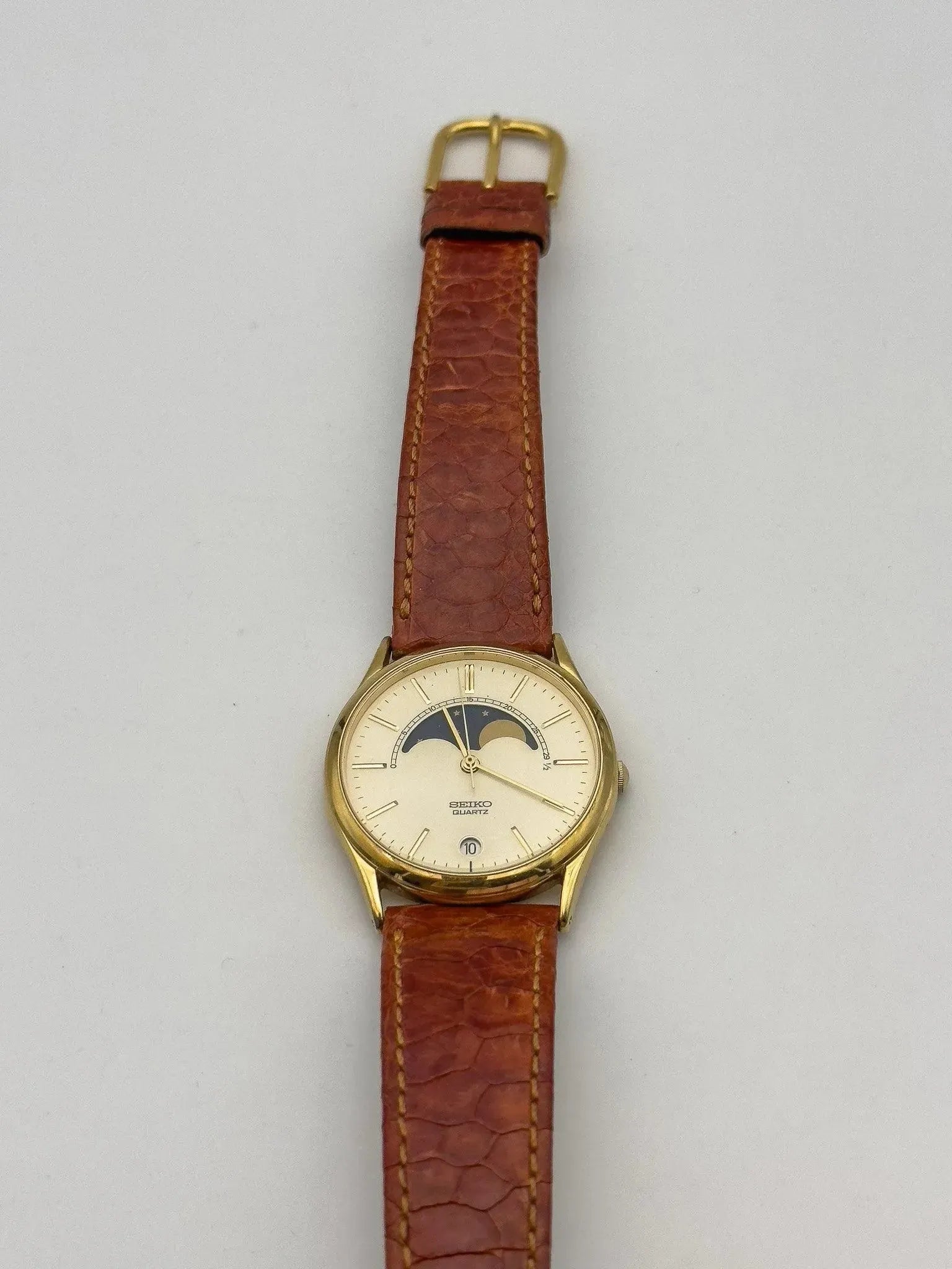 Seiko - Circle Gold Moonphase - 1986 - Atelier Victor - Vintage Shop