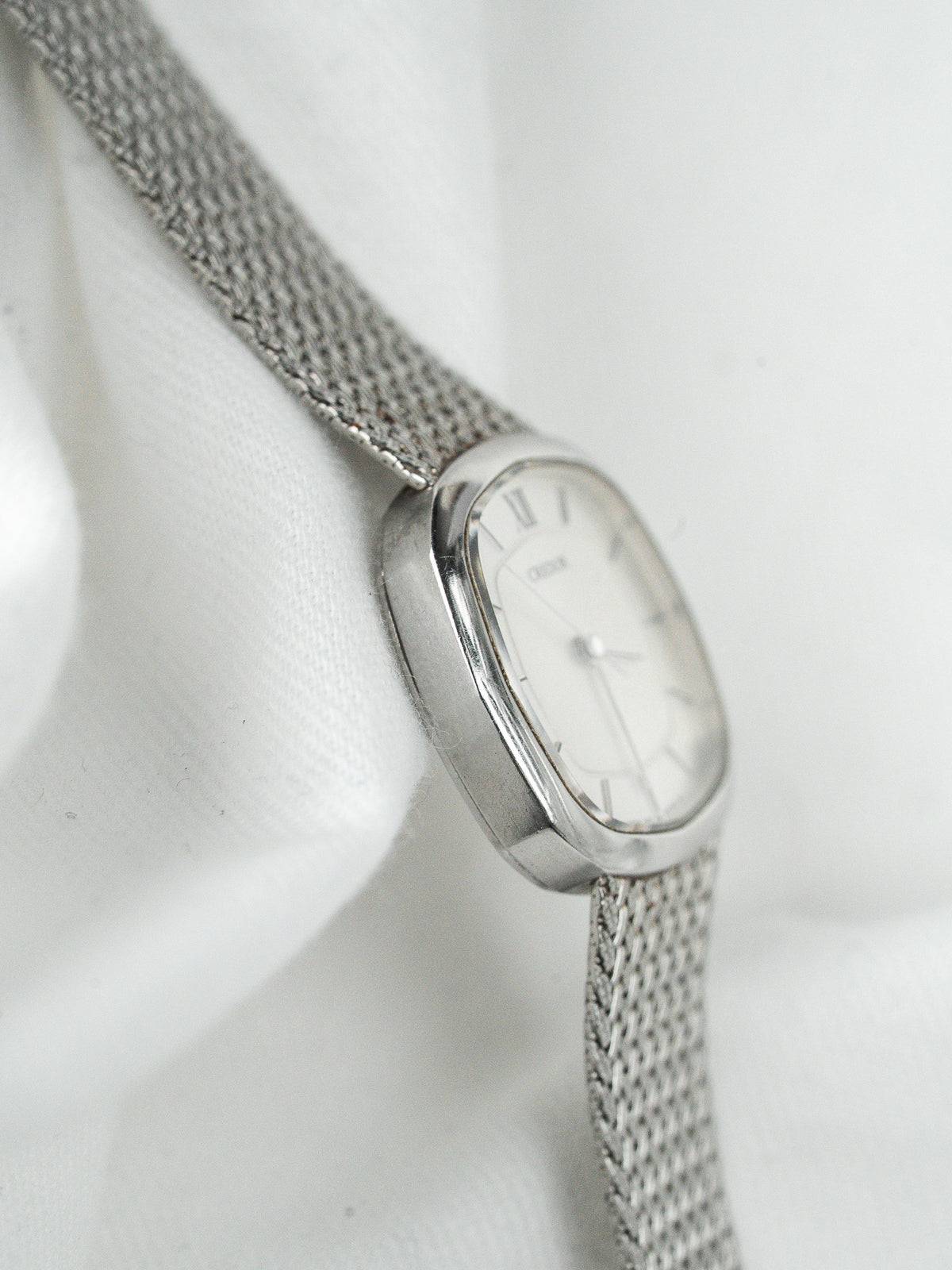 Seiko Credor 1271-5030 Uhr Stahl — Mini-Kissen Geflochtenes Mesh (1979)