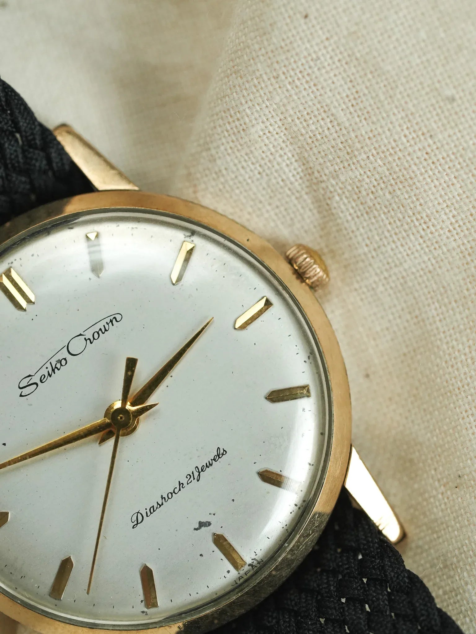 Seiko - Crown Diashoch 21 Plaqué or dauphine - 1960 - Atelier Victor - Vintage Shop