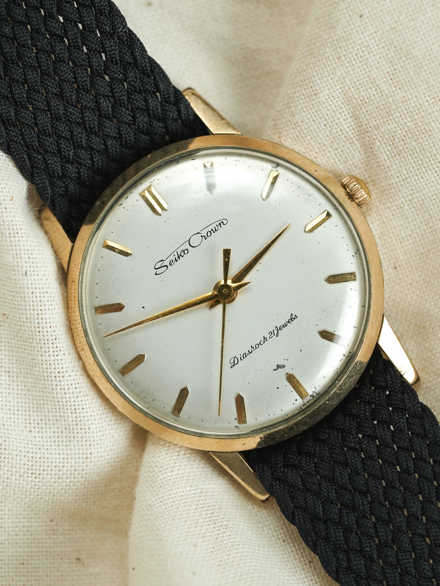 Seiko - Crown Diashoch 21 Plaqué or dauphine - 1960 - Atelier Victor - Vintage Shop