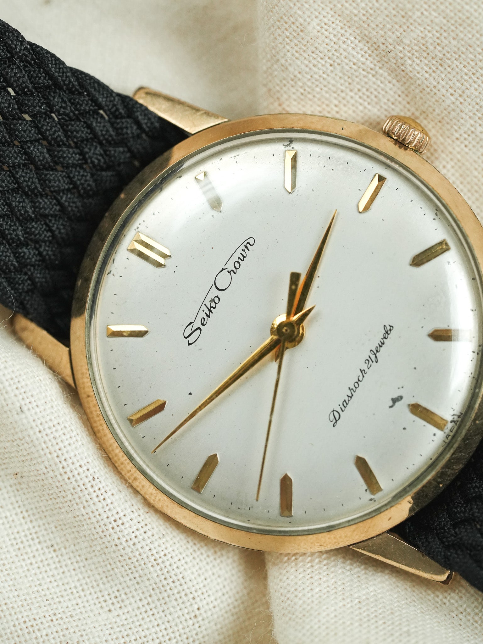Seiko - Crown Diashoch 21 Plaqué or dauphine - 1960 - Atelier Victor - Vintage Shop