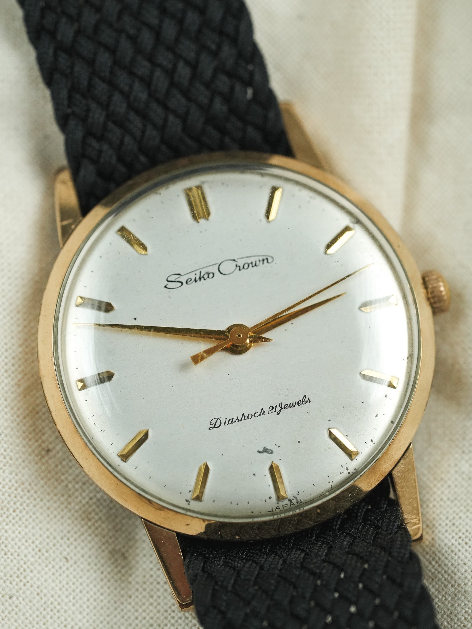 Seiko - Crown Diashoch 21 Plaqué or dauphine - 1960 - Atelier Victor - Vintage Shop