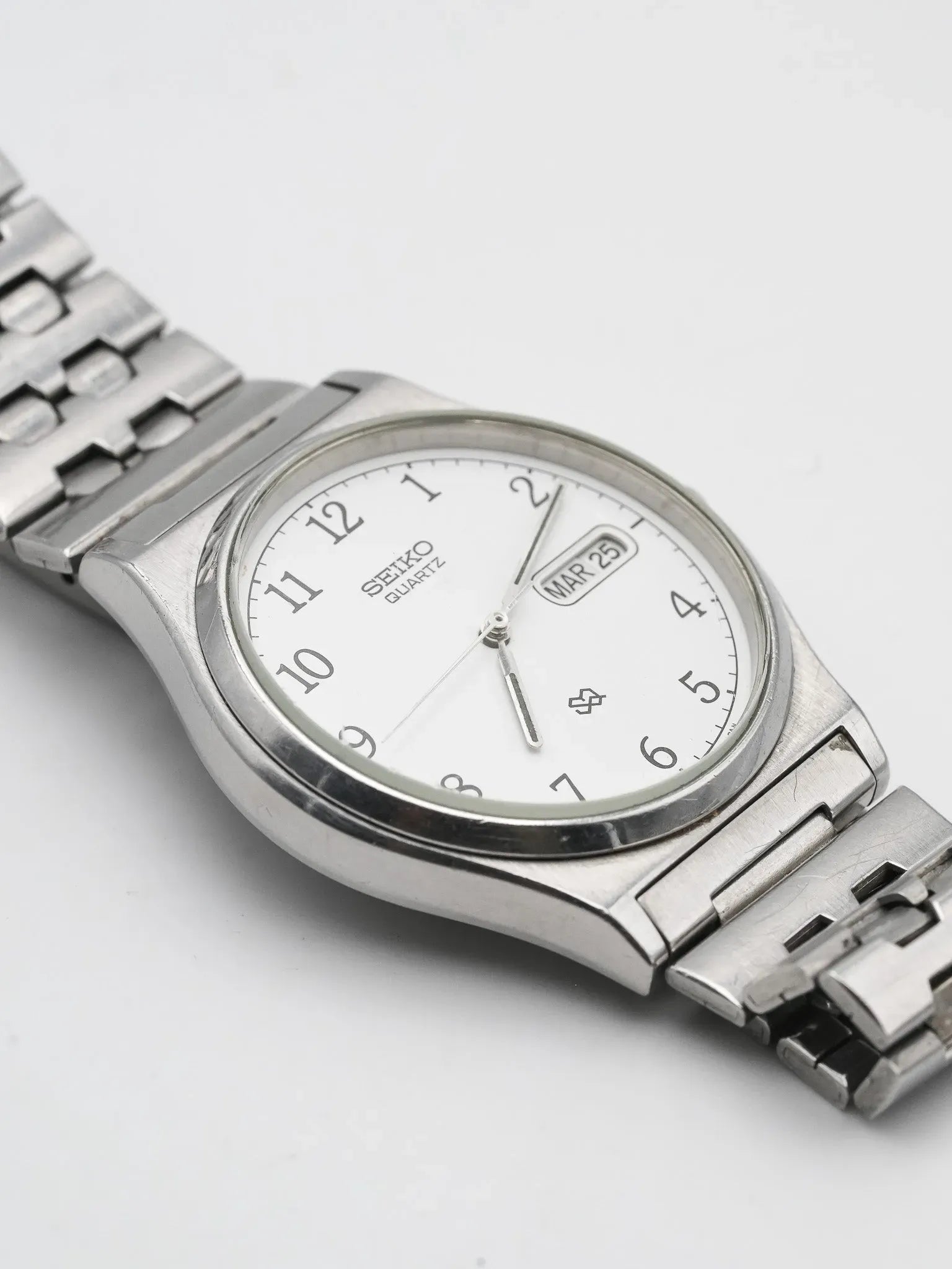 Seiko - Daydate blanc acier - 1978 - Atelier Victor - Vintage Shop