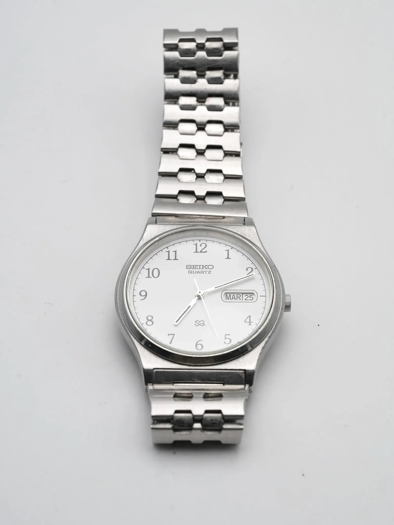Seiko - Daydate blanc acier - 1978 - Atelier Victor - Vintage Shop
