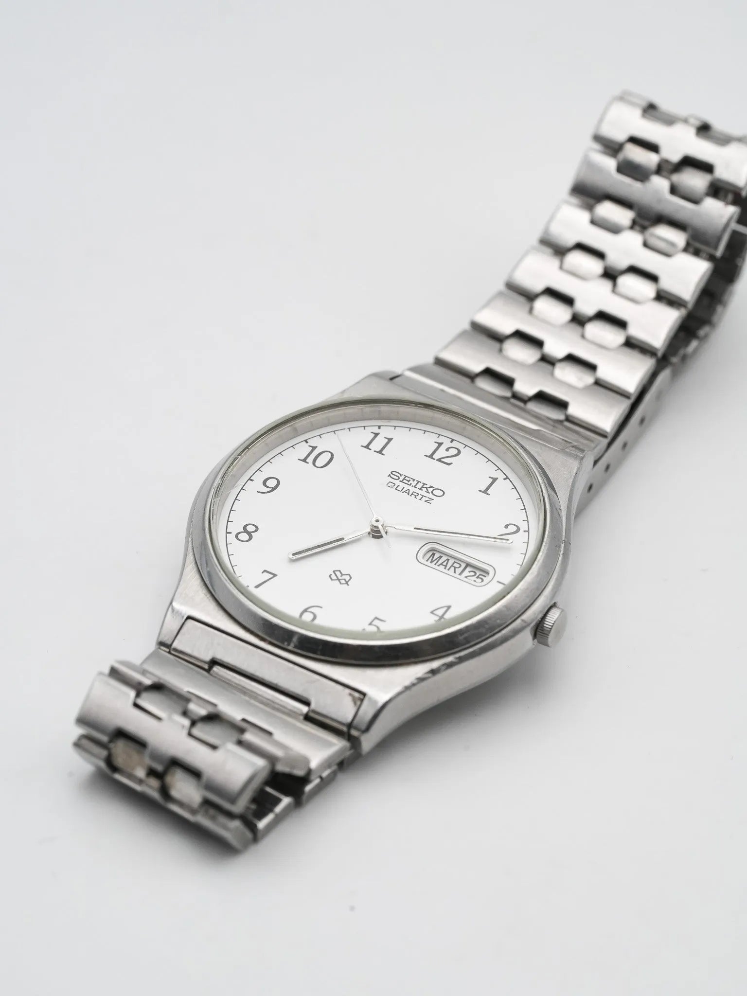 Seiko - Daydate blanc acier - 1978 - Atelier Victor - Vintage Shop