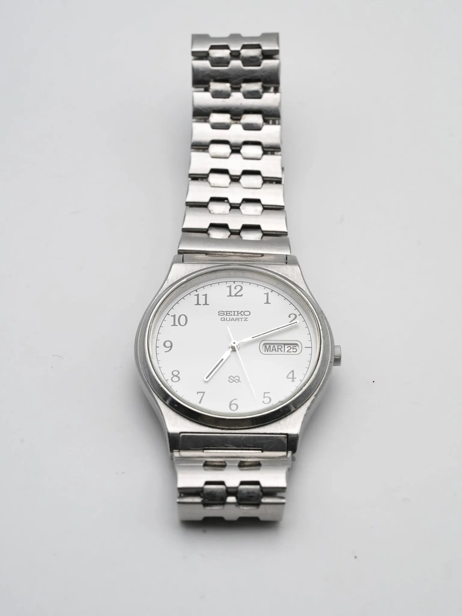 Seiko - Daydate blanc acier - 1978 - Atelier Victor - Vintage Shop