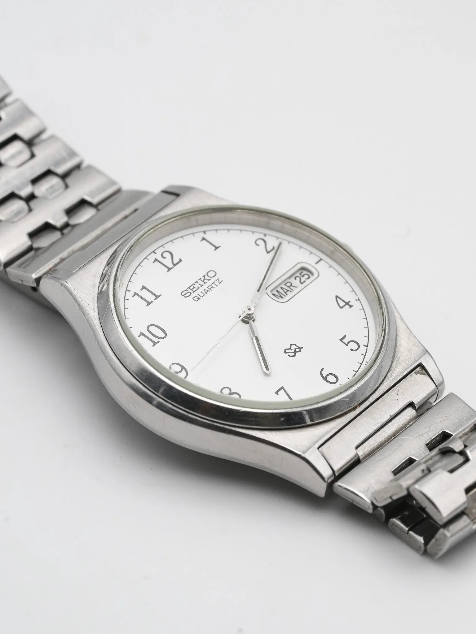 Seiko - Daydate blanc acier - 1978 - Atelier Victor - Vintage Shop