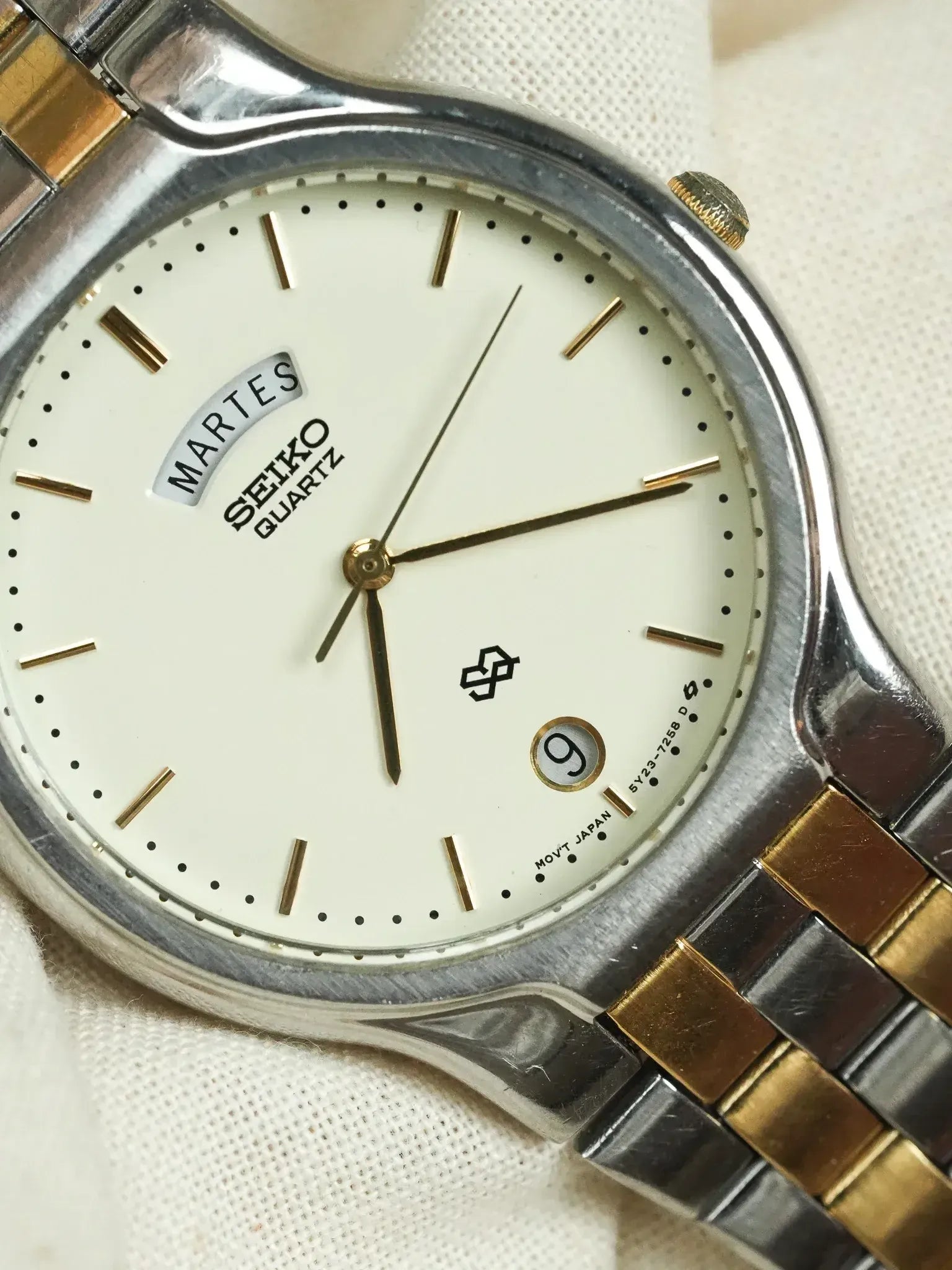 Seiko - Daydate Quartz Maille Or Acier - 1999 - Atelier Victor