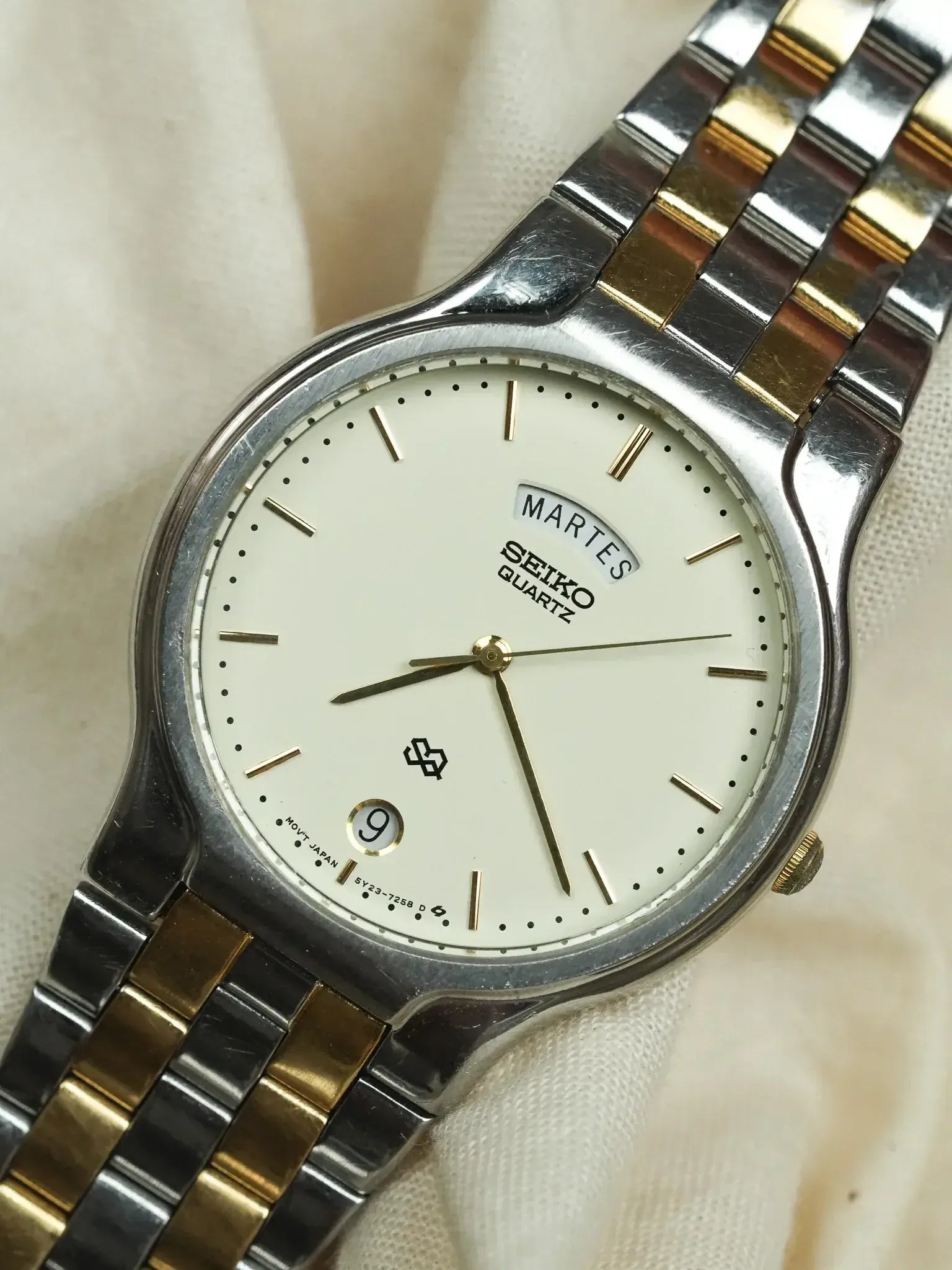 Seiko - Daydate Quartz Maille Or Acier - 1999 - Atelier Victor