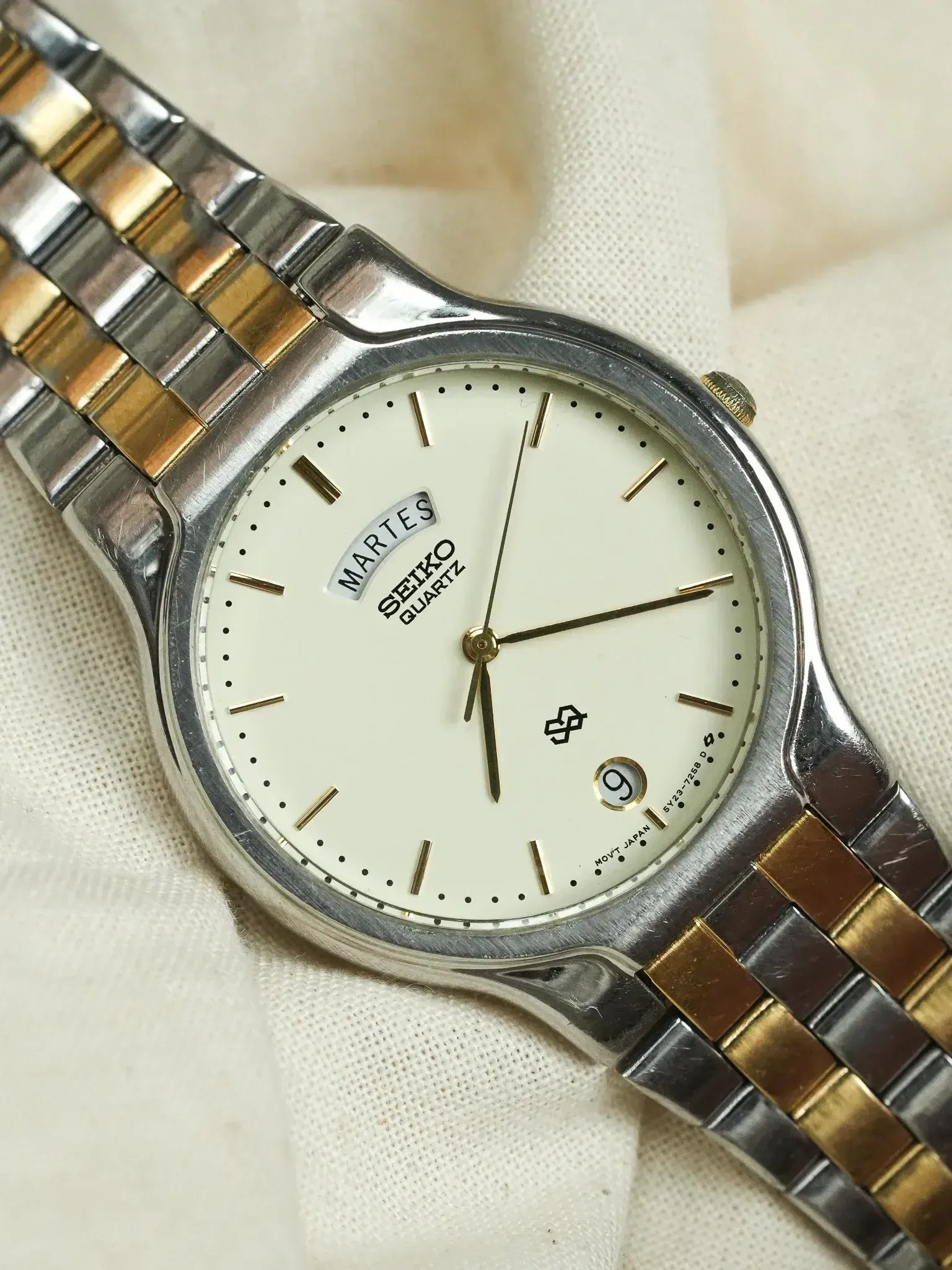 Seiko - Daydate Quartz Maille Or Acier - 1999 - Atelier Victor