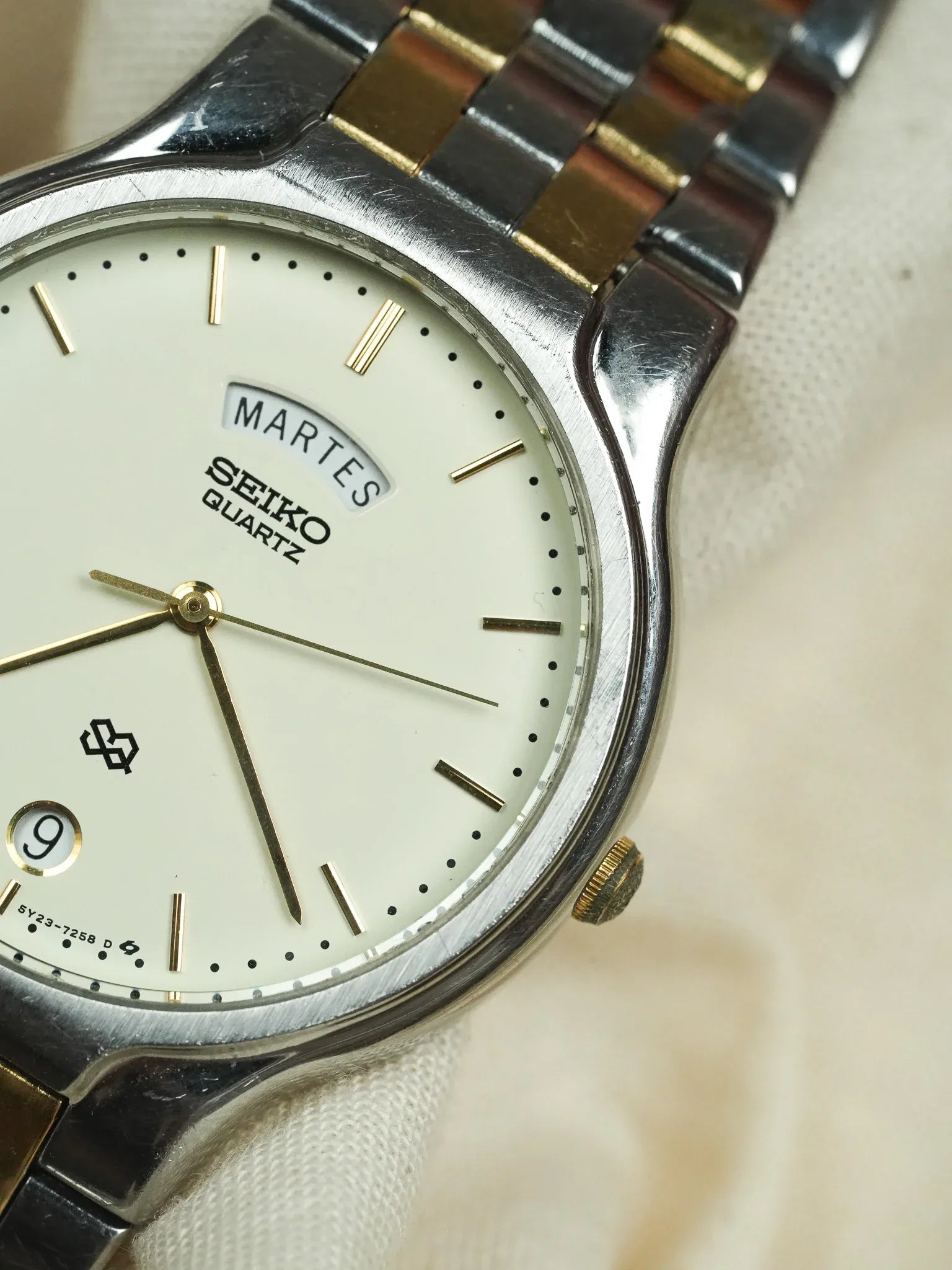 Seiko - Daydate Quartz Maille Or Acier - 1999 - Atelier Victor - Vintage Shop