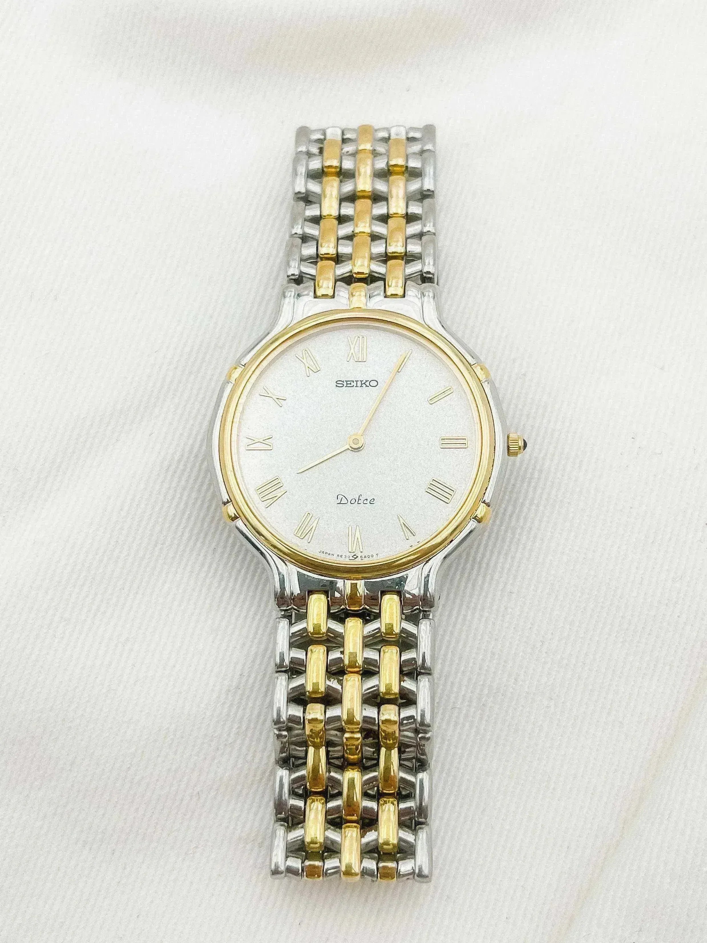 Seiko - Dolce Index Romain Or Acier - 1988 - Atelier Victor