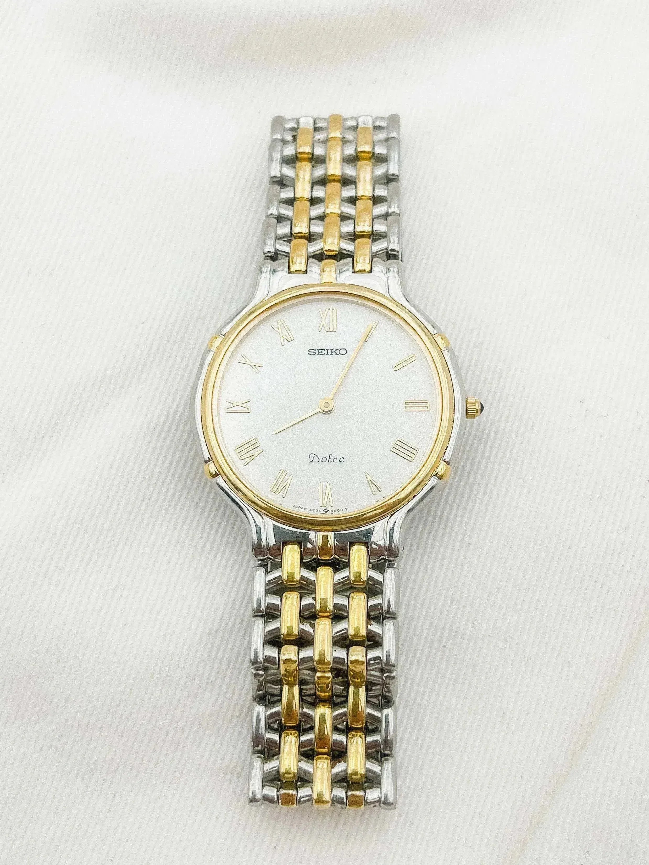 Seiko - Dolce Index Romain Or Acier - 1988 - Atelier Victor