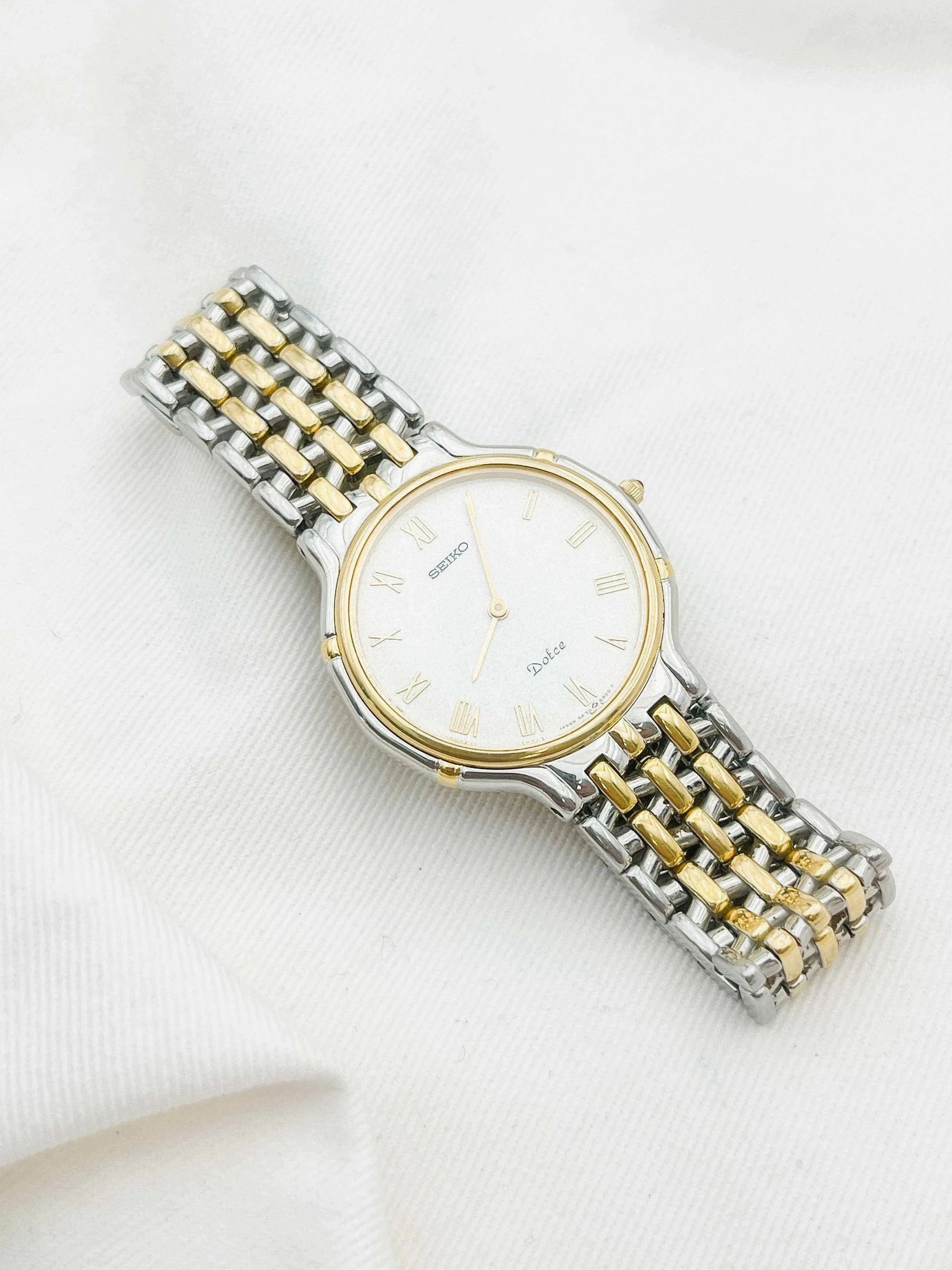 Seiko - Dolce Index Romain Or Acier - 1988 - Atelier Victor Paris - Vintage Watch Shop Dubai