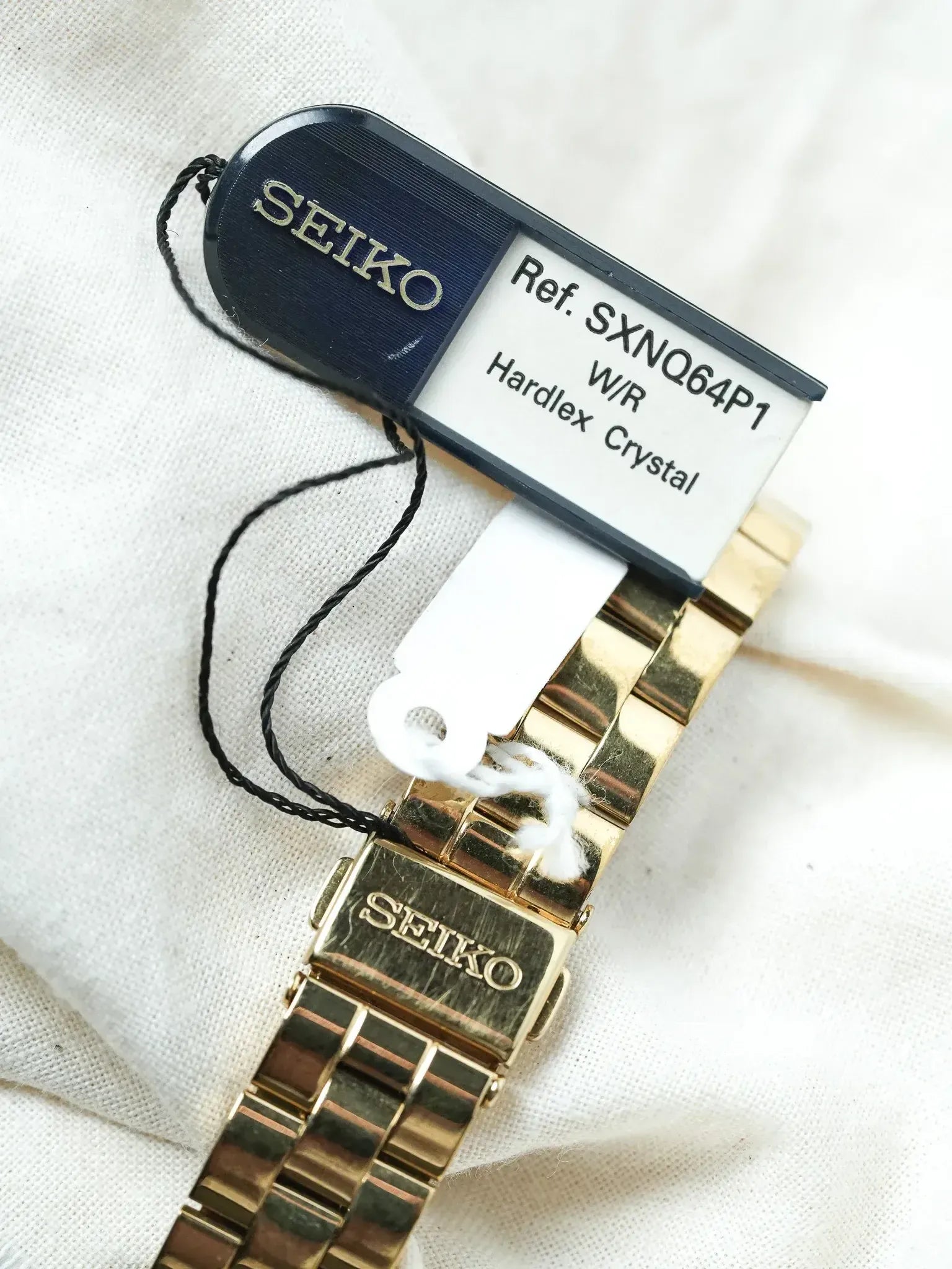 Seiko - Double fuseaux Tank Allongée Tapissée Blanc - NOS - 1997 - Atelier Victor