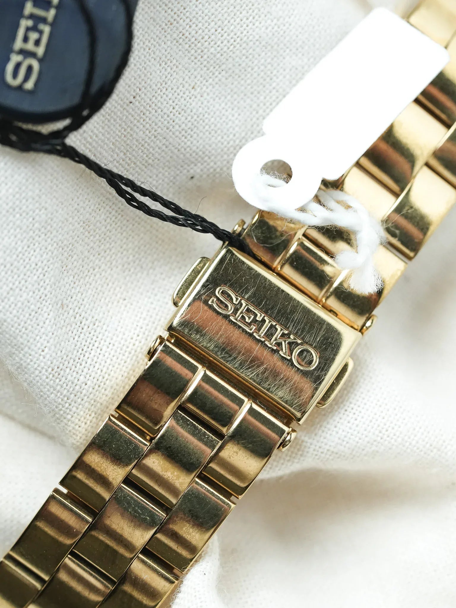 Seiko - Double fuseaux Tank Allongée Tapissée Blanc - NOS - 1997 - Atelier Victor
