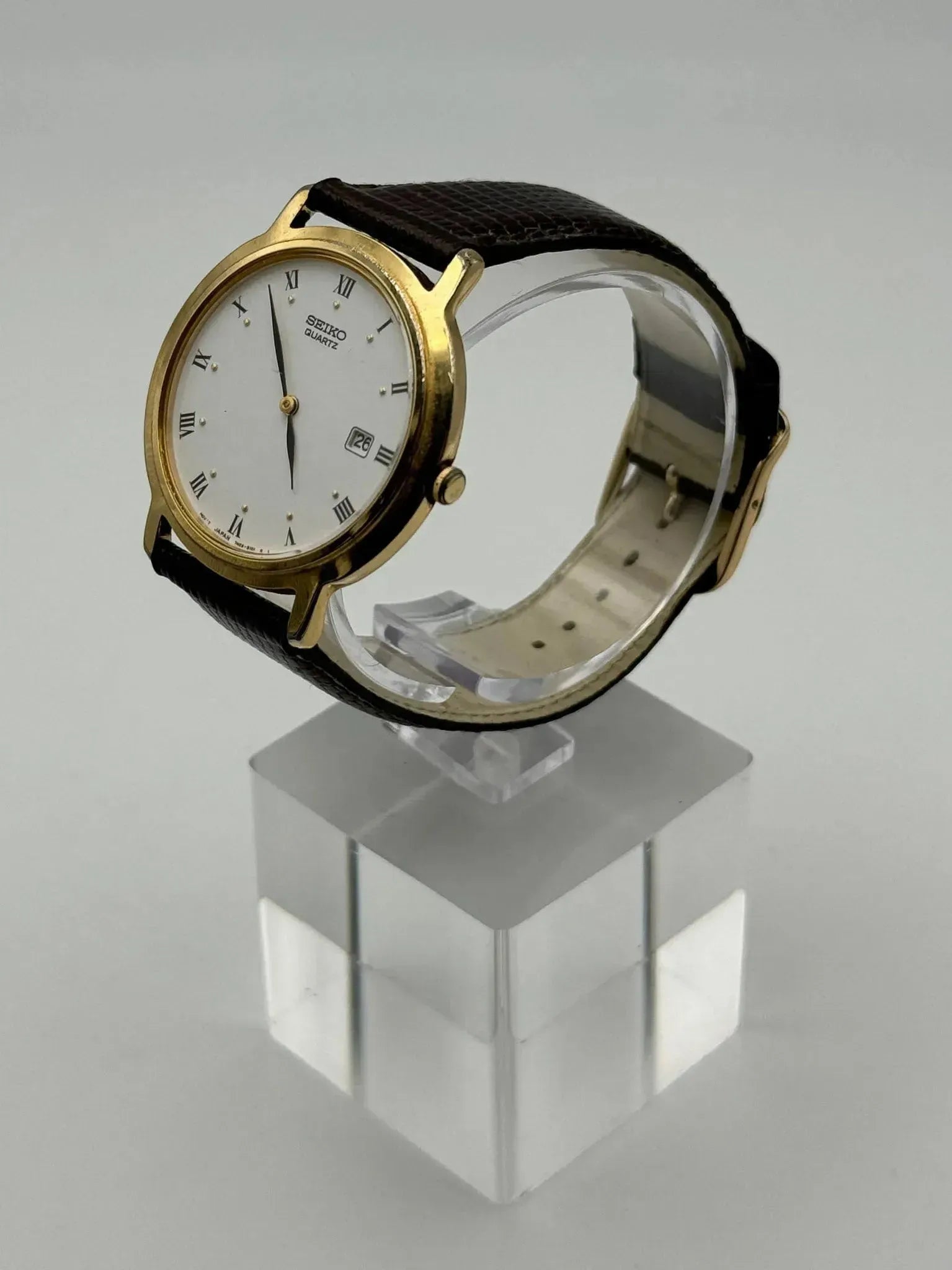 Seiko - Dress Watch Date Plaqué Or Index Romain - 2002 - Atelier Victor