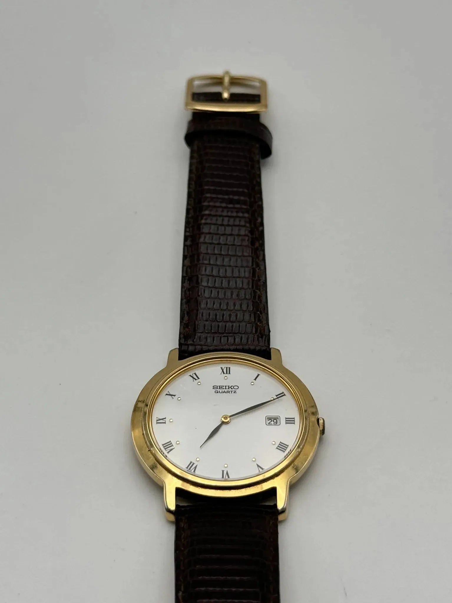 Seiko - Dress Watch Date Plaqué Or Index Romain - 2002 - Atelier Victor - Vintage Shop
