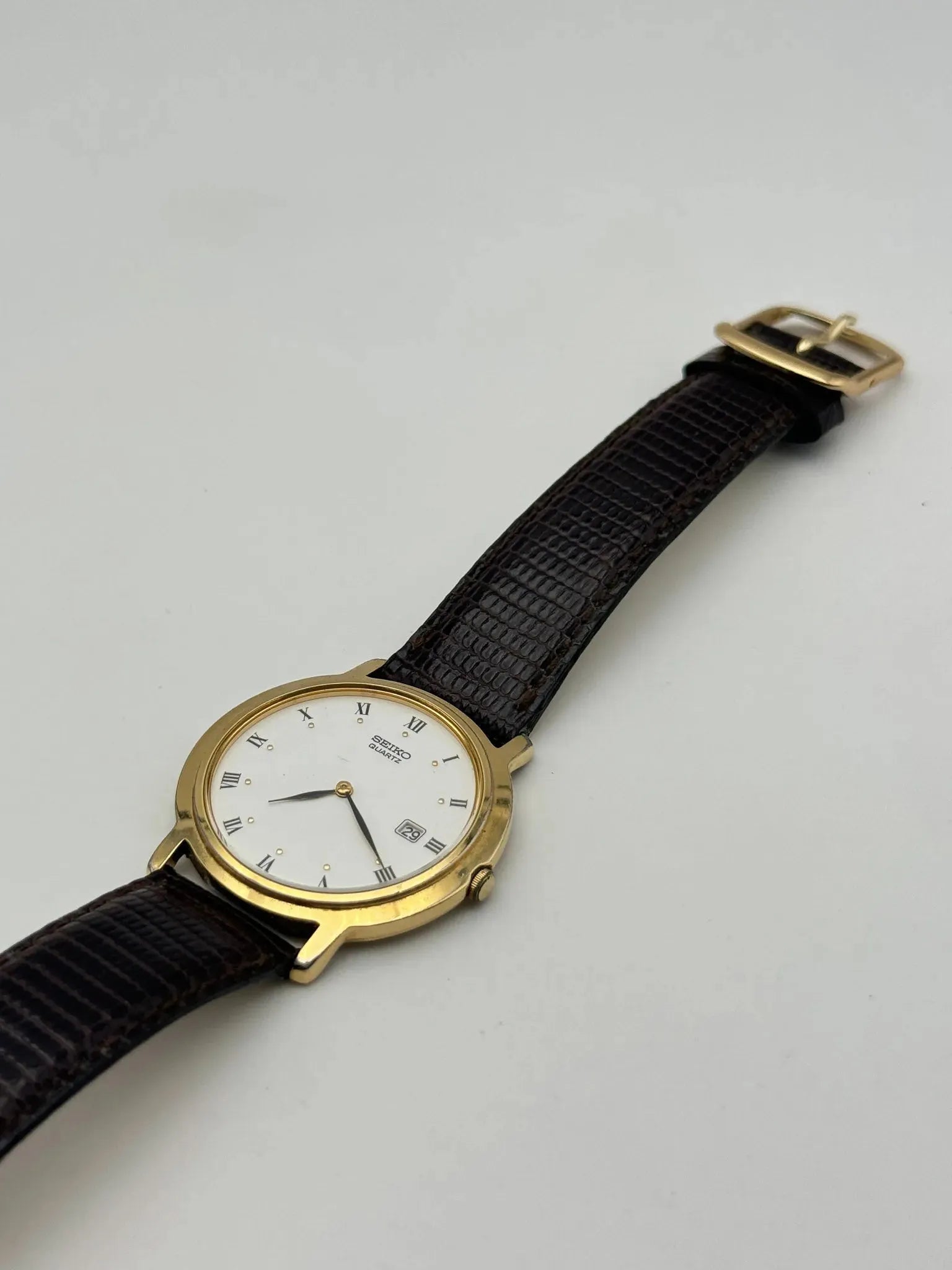 Seiko - Dress Watch Date Plaqué Or Index Romain - 2002 - Atelier Victor - Vintage Shop