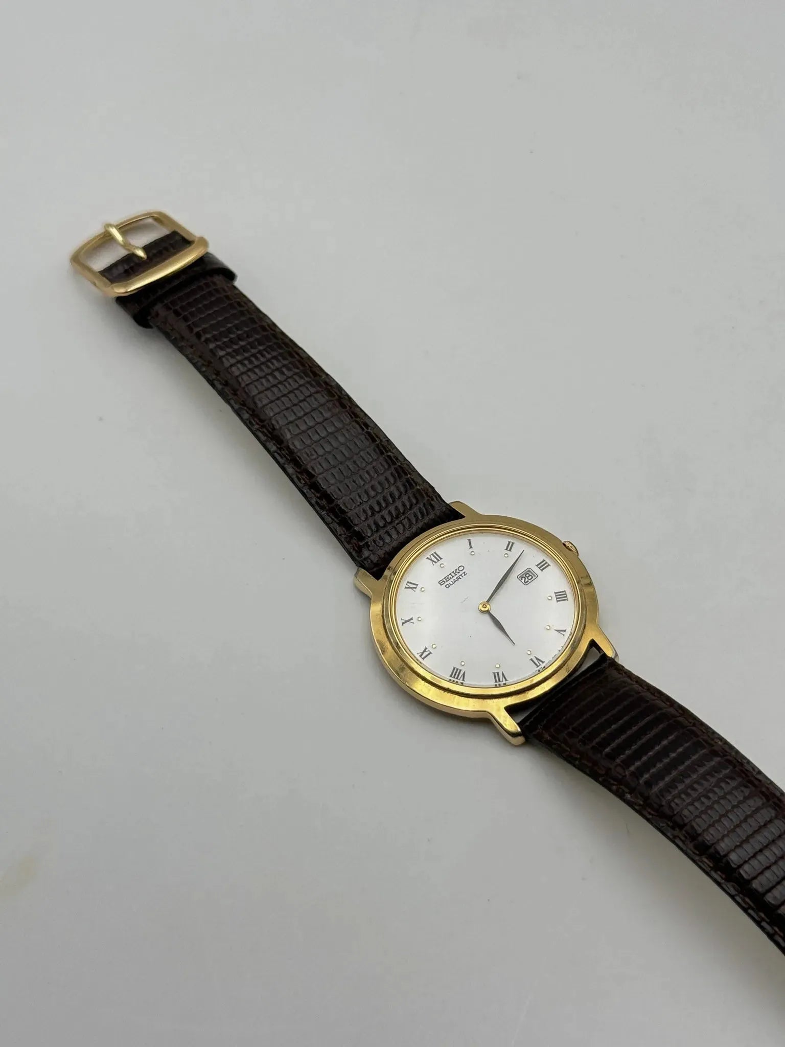 Seiko - Dress Watch Date Plaqué Or Index Romain - 2002 - Atelier Victor - Vintage Shop