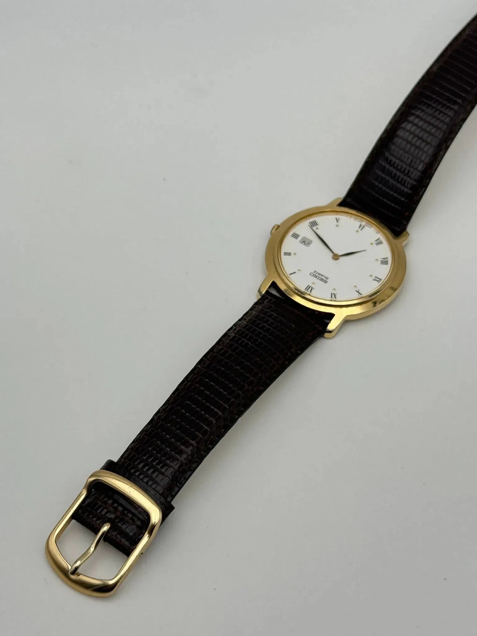 Seiko - Dress Watch Date Plaqué Or Index Romain - 2002 - Atelier Victor - Vintage Shop