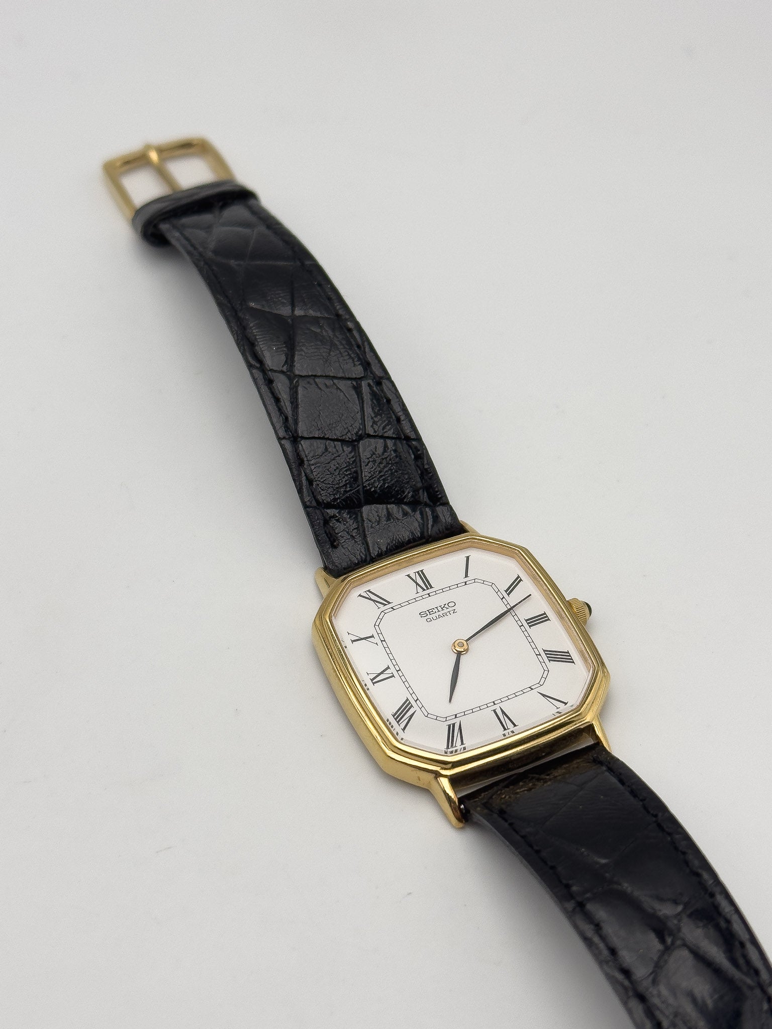 Seiko - Dress Watch Octogonale Romain Cadran blanc - FULL SET - 1981 - Atelier Victor - Vintage Shop
