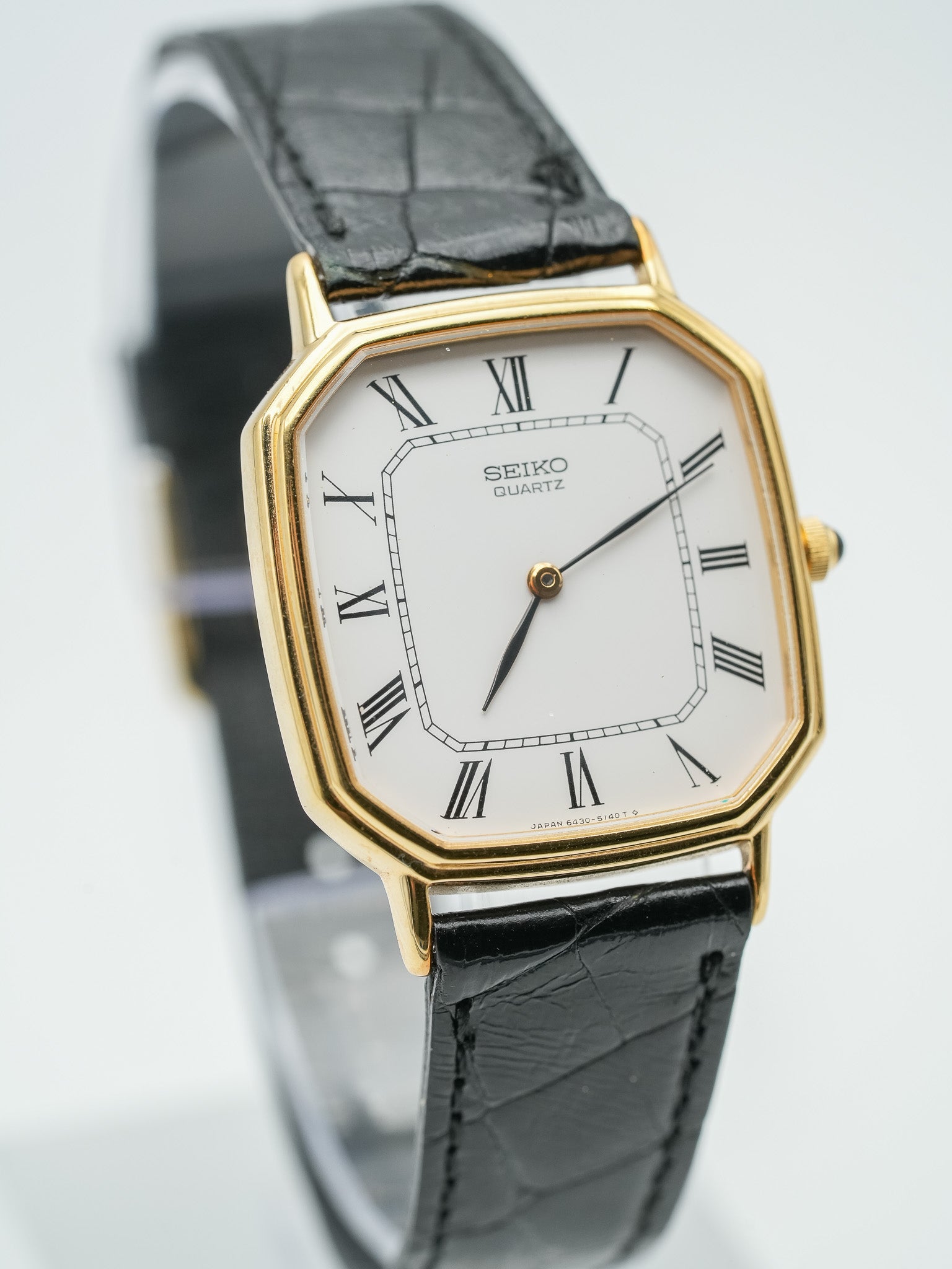 Seiko - Dress Watch Octogonale Romain Cadran blanc - FULL SET - 1981 - Atelier Victor - Vintage Shop