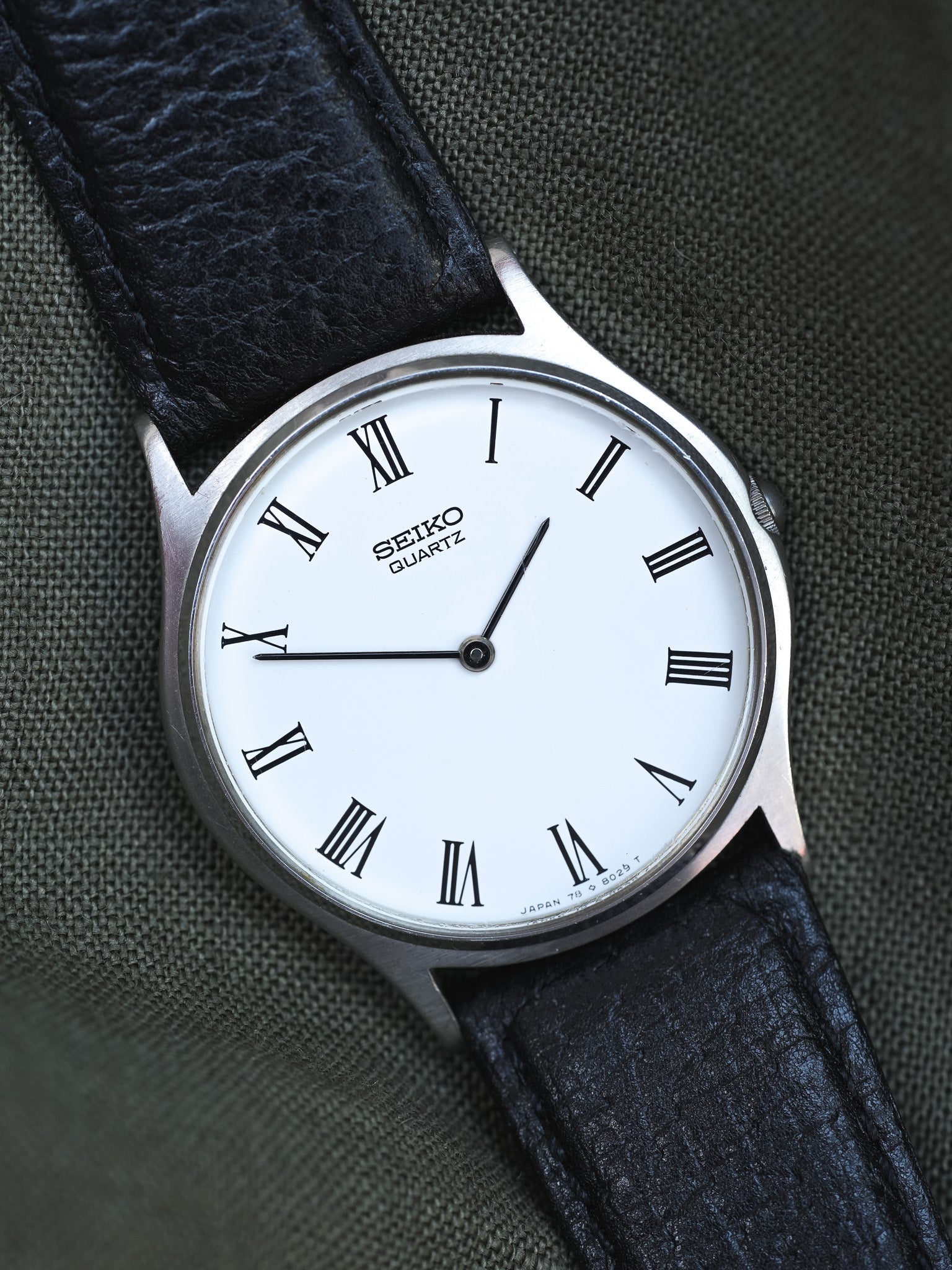 Seiko - Dress Watch Slim Acier Blanc Romain - 1997 - Atelier Victor - Vintage Shop