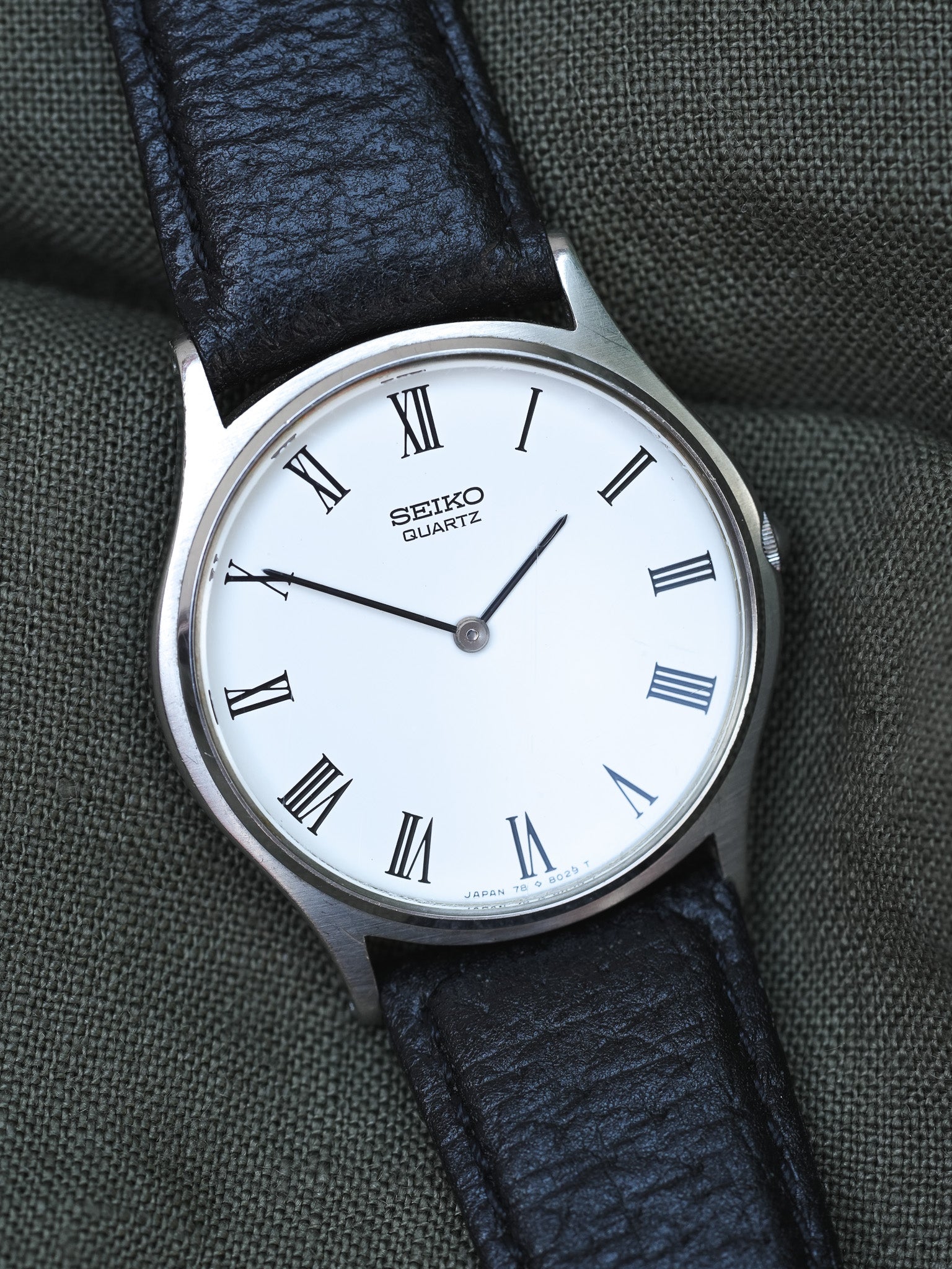 Seiko - Dress Watch Slim Acier Blanc Romain - 1997 - Atelier Victor - Vintage Shop